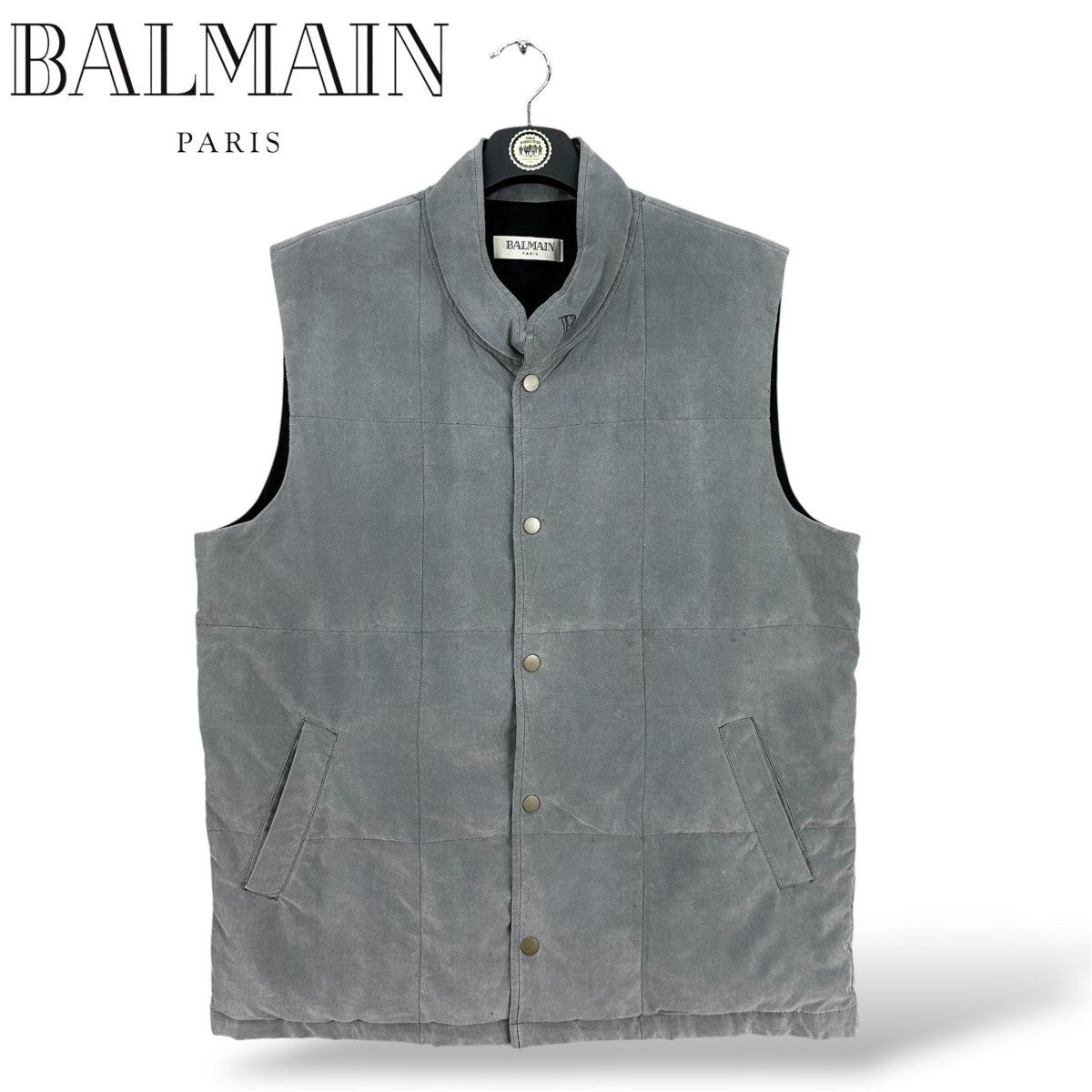 Balmain Vintage Balmain Paris Goose Feather Puffer Vest Size US XL / EU 56 / 4 - 1 Thumbnail