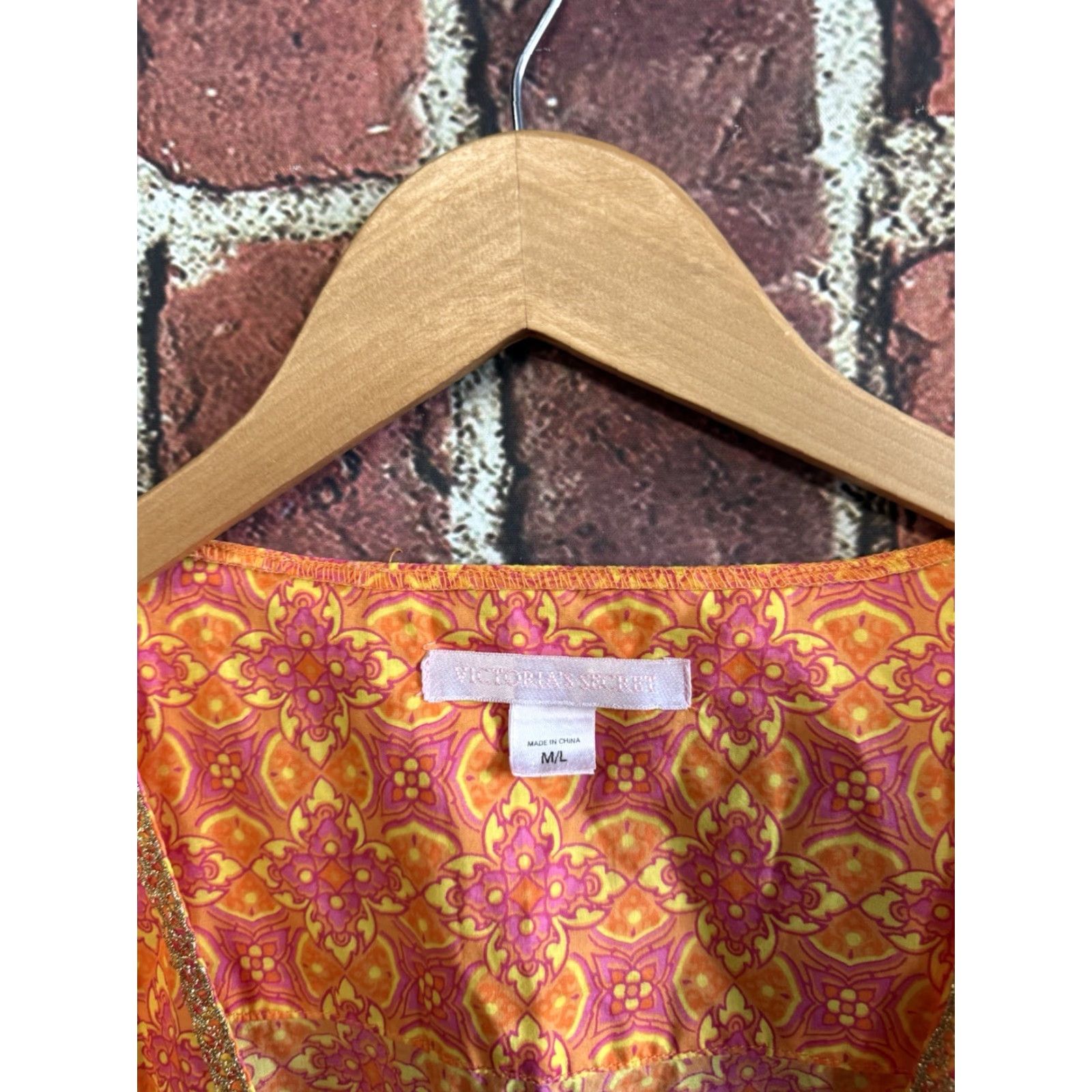 Victoria's Secret Victoria's Secret Dress Geometric 3/4 Sleeve Orange M/L Womens Size M / US 6-8 / IT 42-44 - 3 Thumbnail