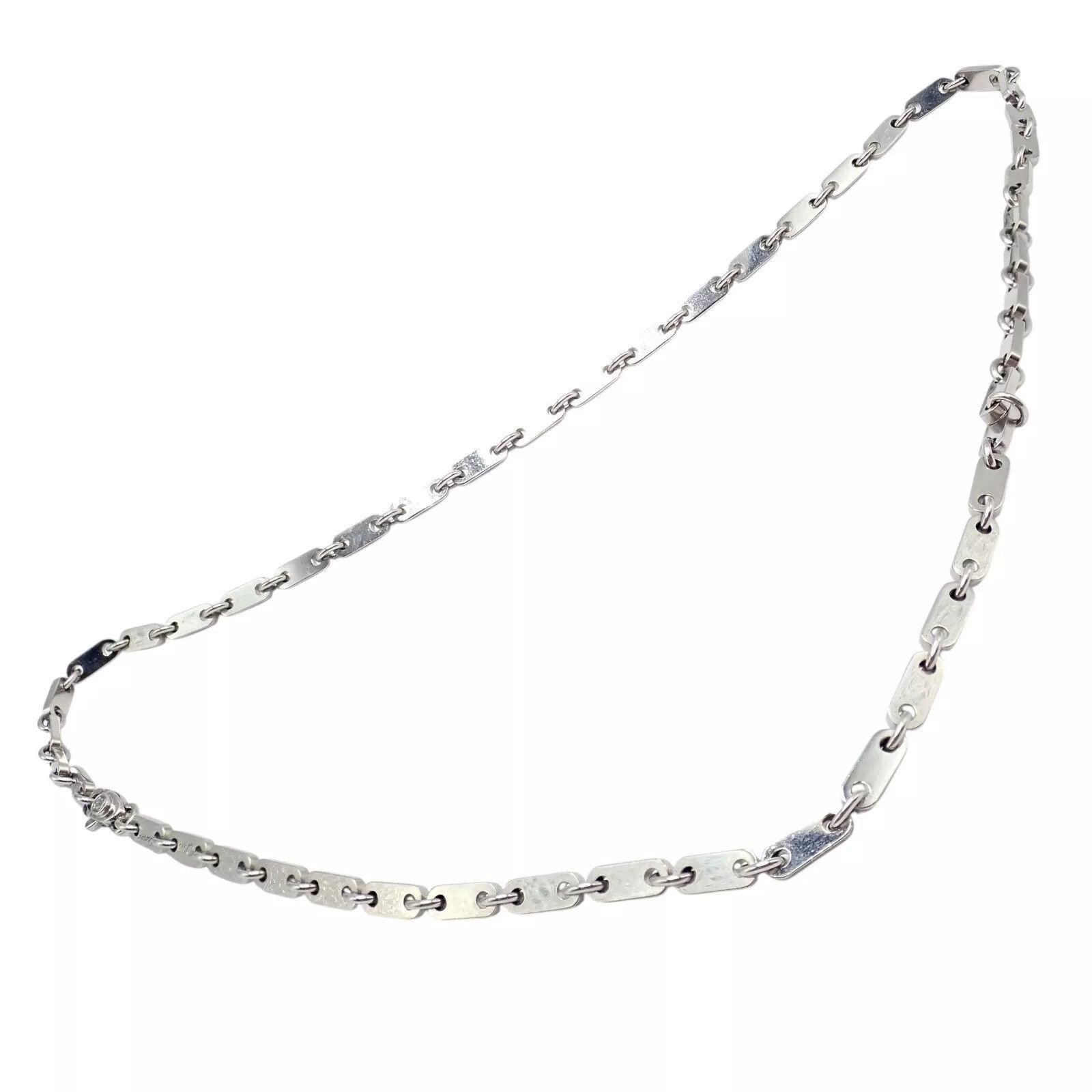 Cartier Cartier 18k White Gold Flat Link Necklace 17.75" 1998 Size ONE SIZE - 9 Thumbnail