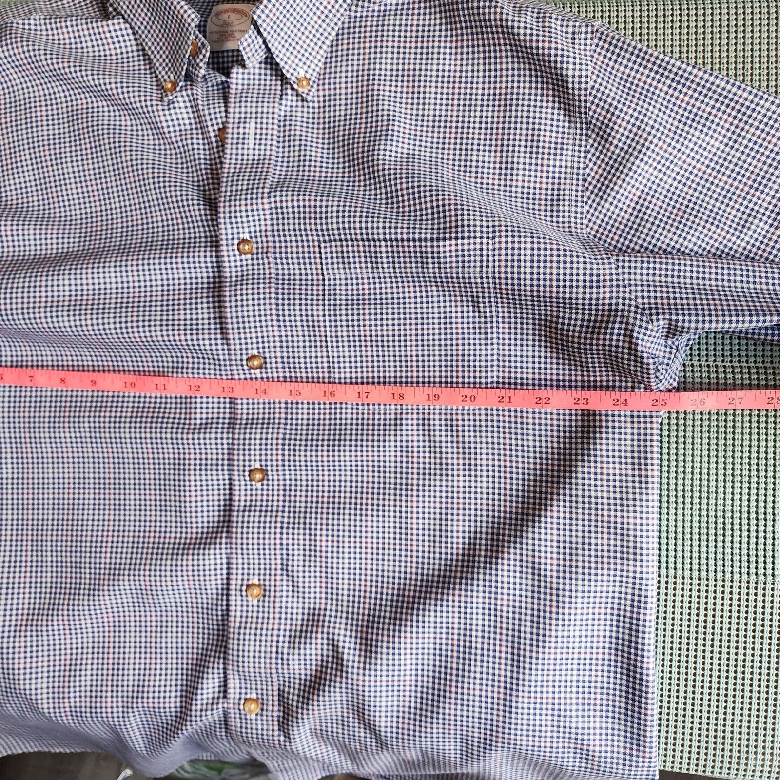 Brooks Brothers Brooks Brothers Men’s Large Blue White Grid Plaid Shirt Size US L / EU 52-54 / 3 - 4 Thumbnail