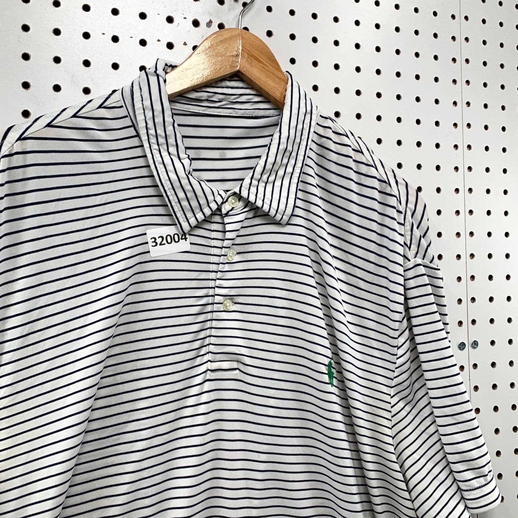 Polo Ralph Lauren Polo Ralph Lauren Shirt Mens 2XLT White Gold fits Tall Purple Striped Pony 25x36 Size US XXL / EU 58 / 5 - 7 Thumbnail