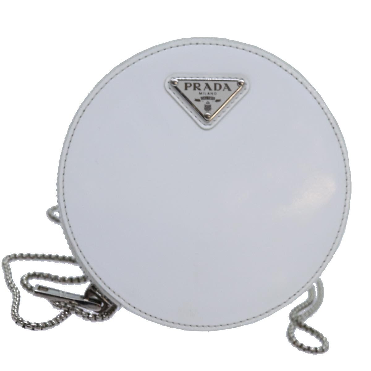 Prada Saffiano White Patent Leather Shoulder Bag (Pre-Owned) Size ONE SIZE - 1 Thumbnail
