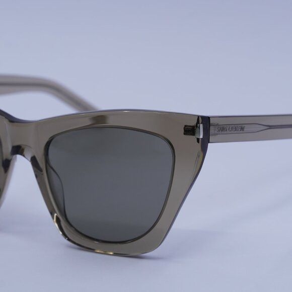 Saint Laurent Paris Saint Laurent SL214 KATE 025 Sunglasses Brown Cat Eye Frame Size ONE SIZE - 4 Thumbnail