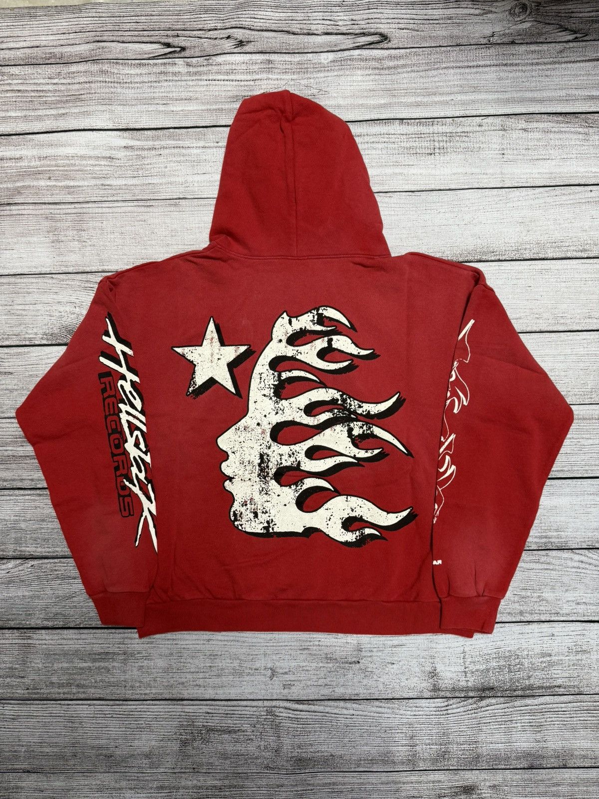 HELLSTAR Hellstar Records Hoodie Red Capsule 9 Size M Size US M / EU 48-50 / 2 - 2 Thumbnail