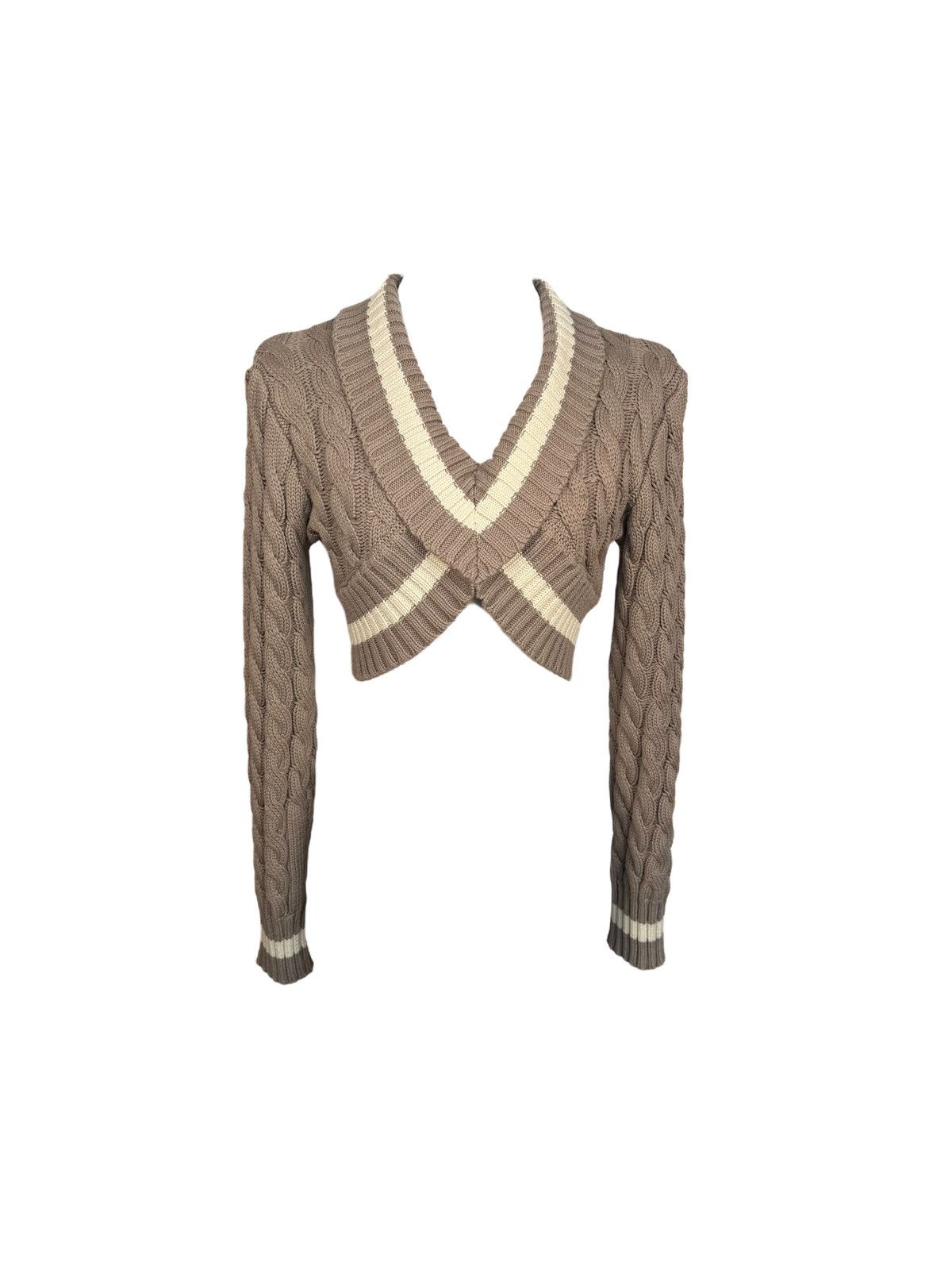 Dion Lee Dion Lee Cable Knit Cropped Jumper Size XS / US 0-2 / IT 36-38 - 1 Thumbnail