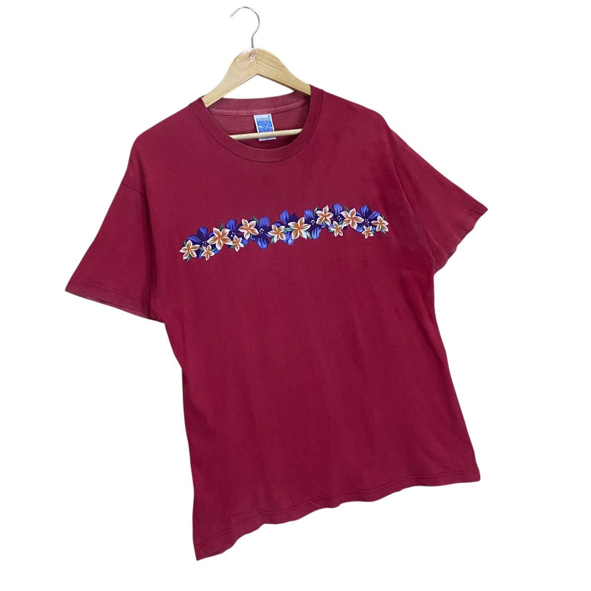 Quiksilver Vintage 90s Floral Hibiscus Graphic Shortsleeve Tee Size US M / EU 48-50 / 2 - 2 Thumbnail