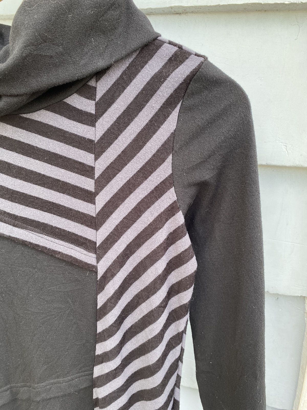 Japanese Brand Diche Nocturne Stich Stripe Highneck Dress Size ONE SIZE - 5 Thumbnail