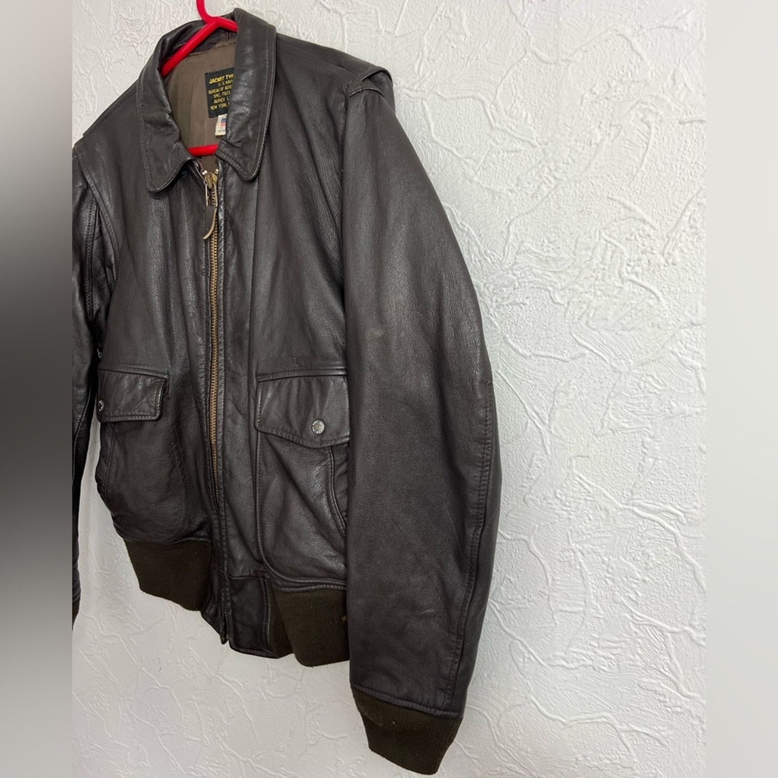 Avirex Avirex G-2 Jacket Mens 44 L Goatskin Leather US Navy Bomber Size US L / EU 52-54 / 3 - 4 Thumbnail