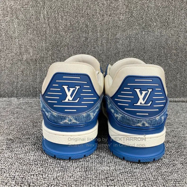 Louis Vuitton Louis Vuitton Blue and white denim sandals shoes Size US 7.5 / EU 40-41 - 2 Thumbnail