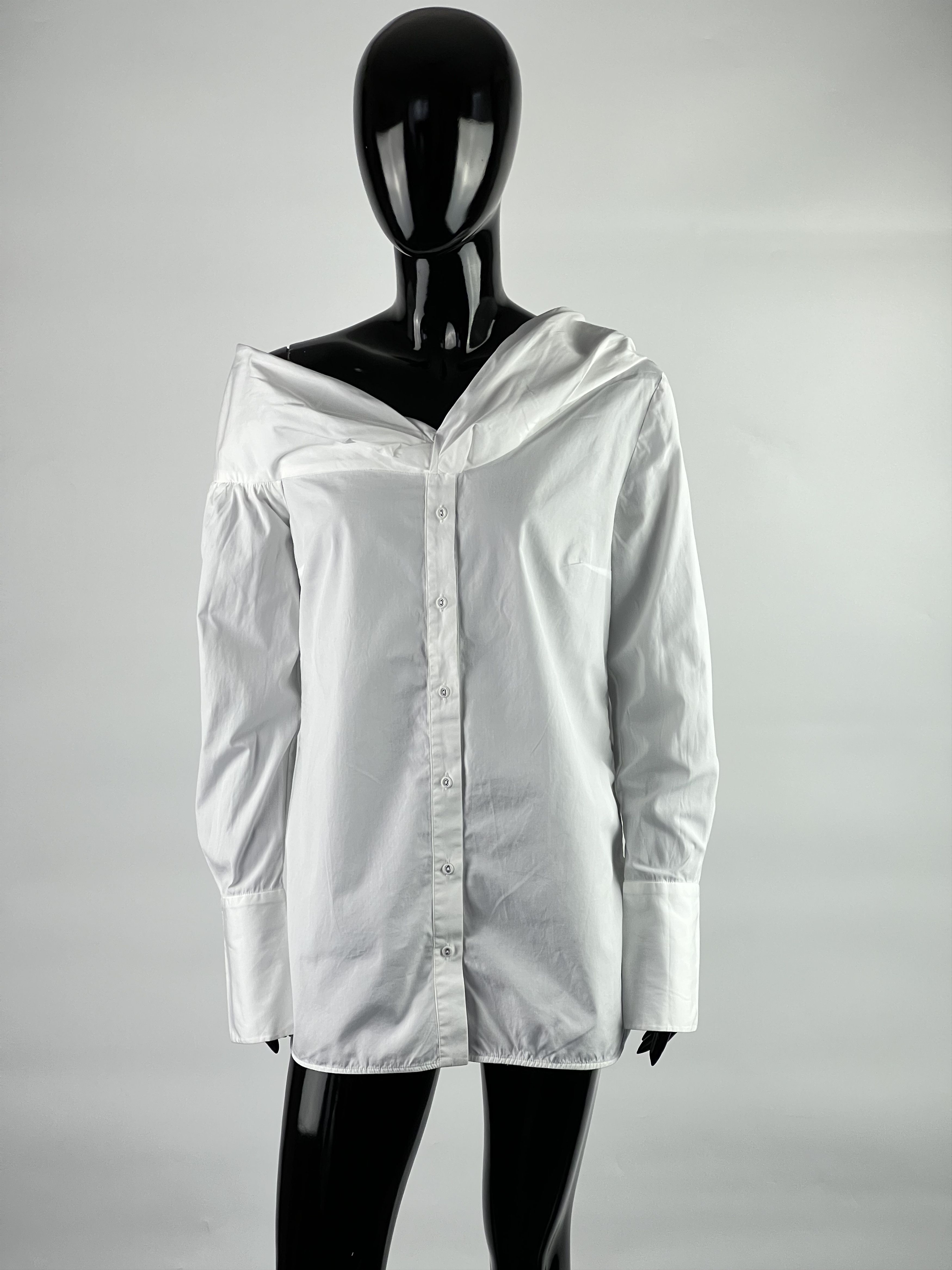 Victoria Beckham Victoria Beckham Pleat Detail Long Sleeve Button Up Shirt Size S / US 4 / IT 40 - 1 Thumbnail