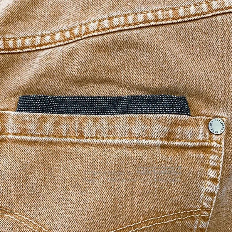 Brunello Cucinelli Brunello Cucinelli Beaded Decoration Khaki Irregular Jeans Size 24" / US 00 / IT 34 - 6 Thumbnail
