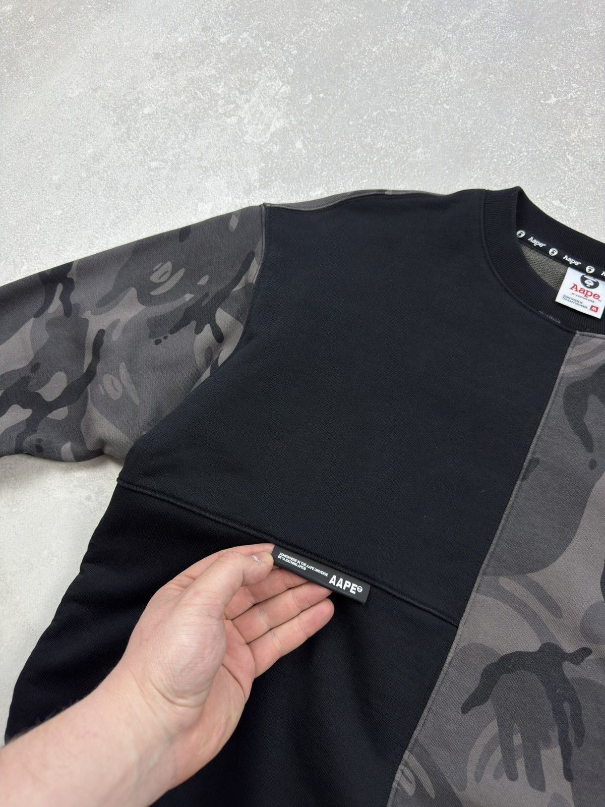 Aape AAPE BY A BATHING APE Apunvs Bape Camo Big Logo Sweatshirt Size US M / EU 48-50 / 2 - 10 Thumbnail