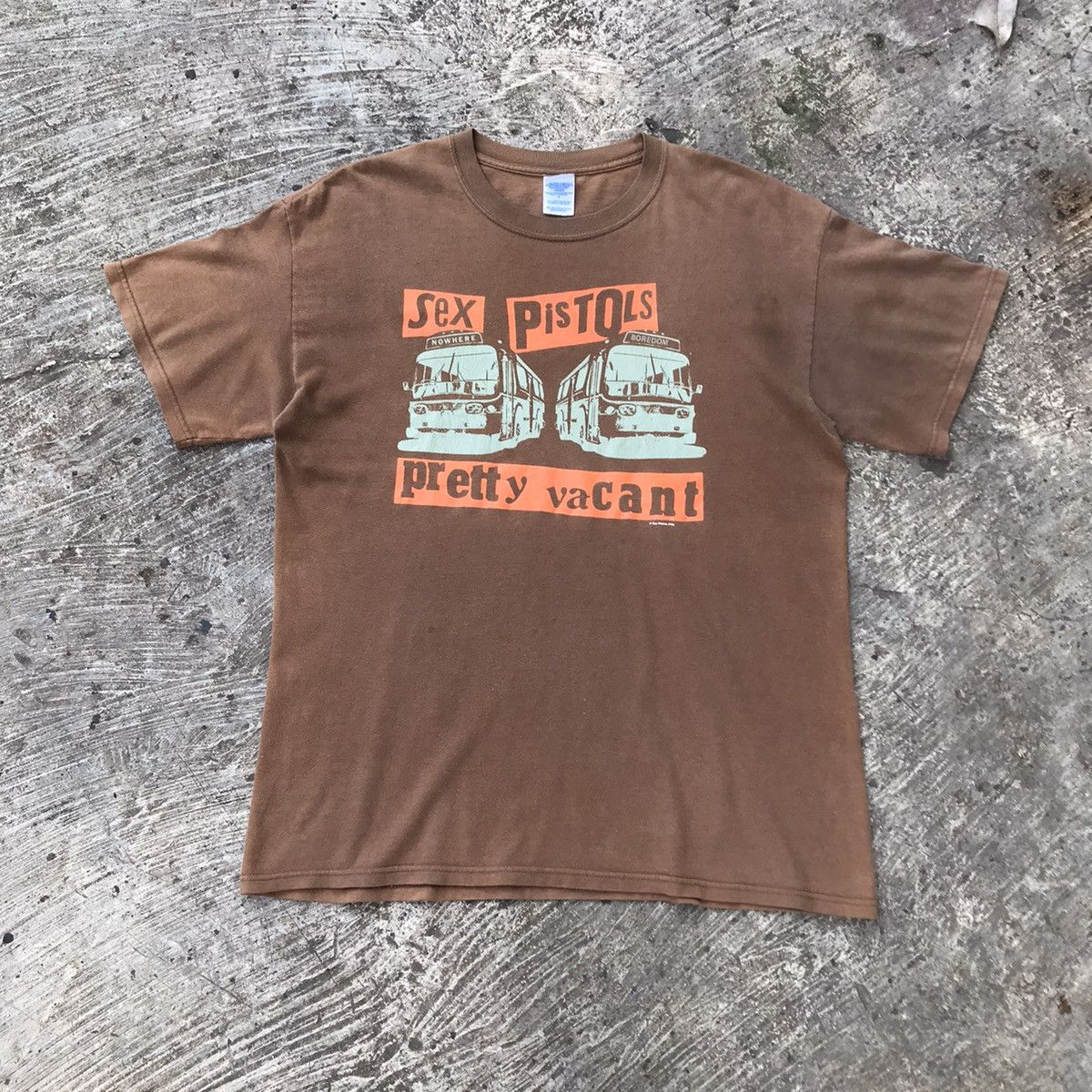 T-shirt Sex Pistols Pretty Vacant - Homme Unisexe, Couleur Beige, 100% Coton, Neuf Avec étiquettes