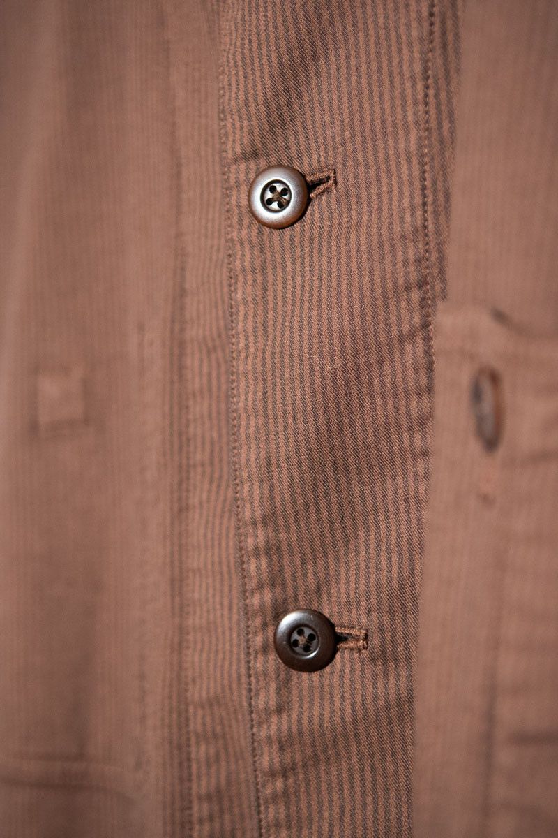 Ts(S) TSS Brown Stripe Cotton Blend Oversized French Chore Jacket Size US M / EU 48-50 / 2 - 9 Thumbnail