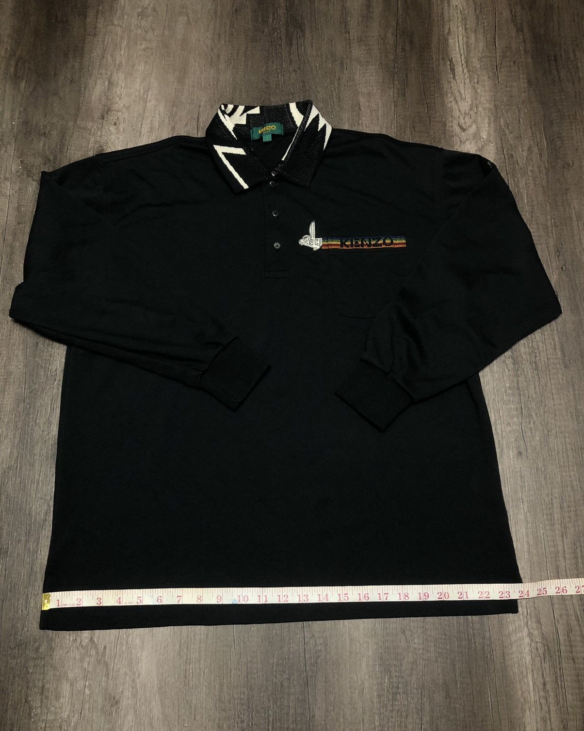 Kenzo × Vintage Vintage Kenzo Golf Pocket Long Sleeve Polo Shirt Size US XL / EU 56 / 4 - 13 Thumbnail
