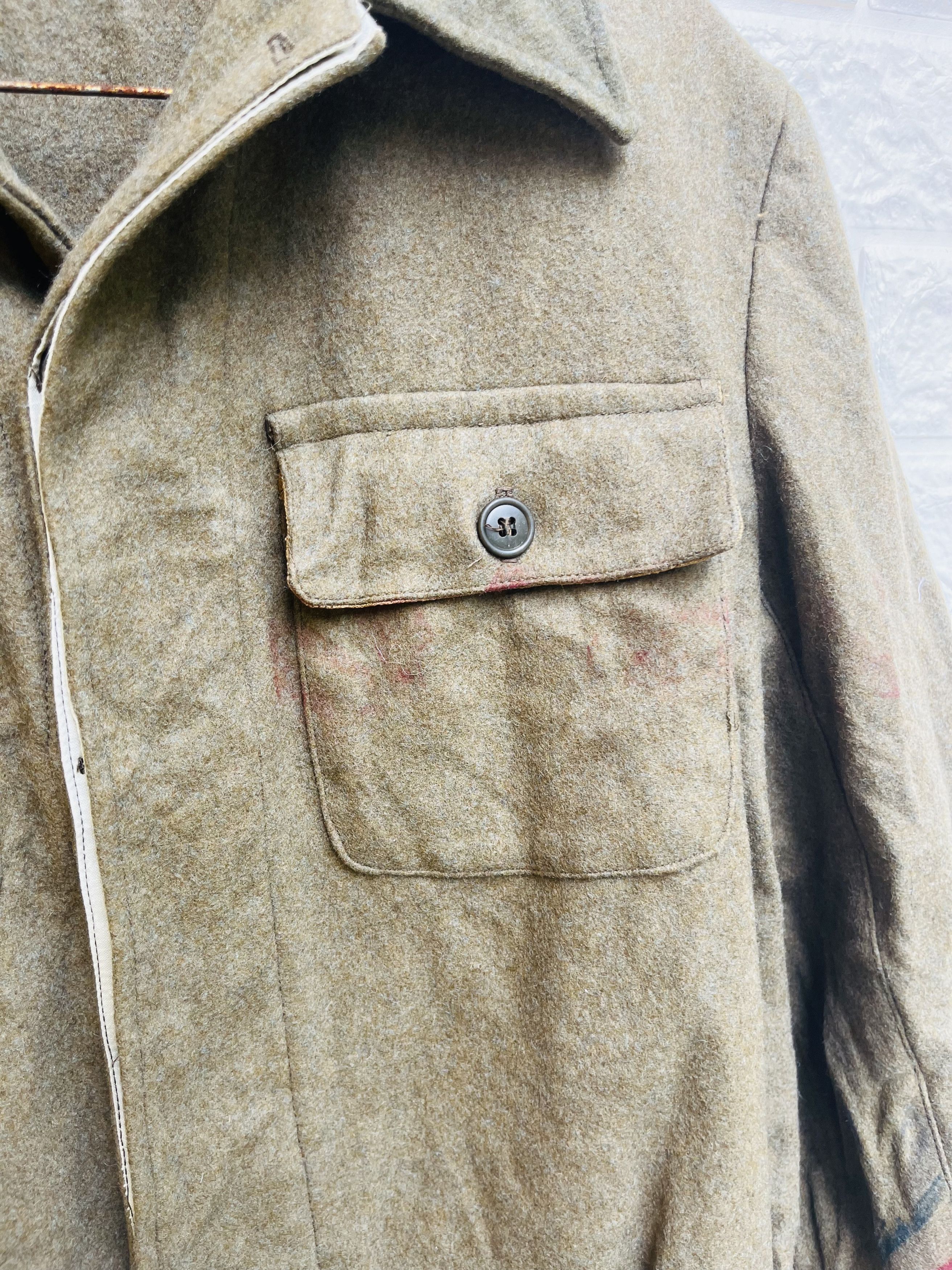 Vintage Vintage 40s Military Army Wool Jacket Designer Fashion Style Size US M / EU 48-50 / 2 - 6 Thumbnail