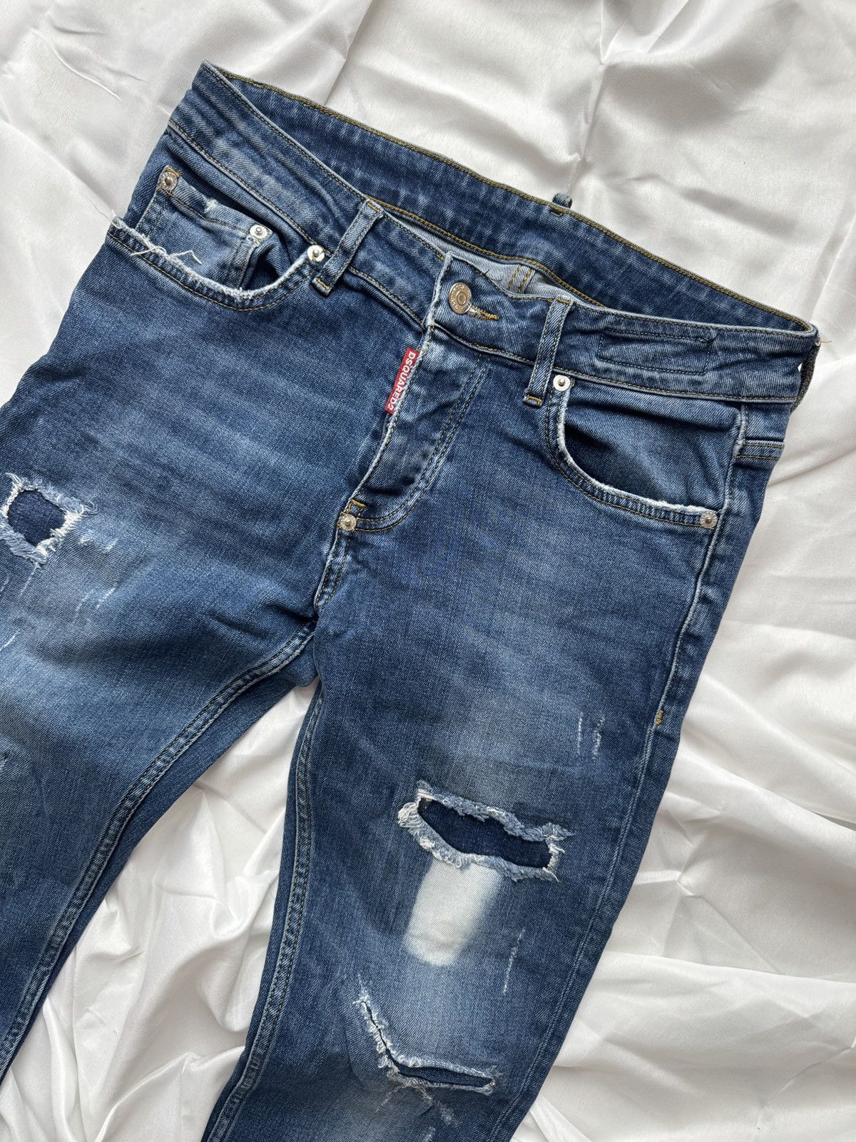 Dsquared2 Dsquared2 Vintage Slim Fit Low Rise Distressed Jeans Size 28" / US 6 / IT 42 - 3 Thumbnail