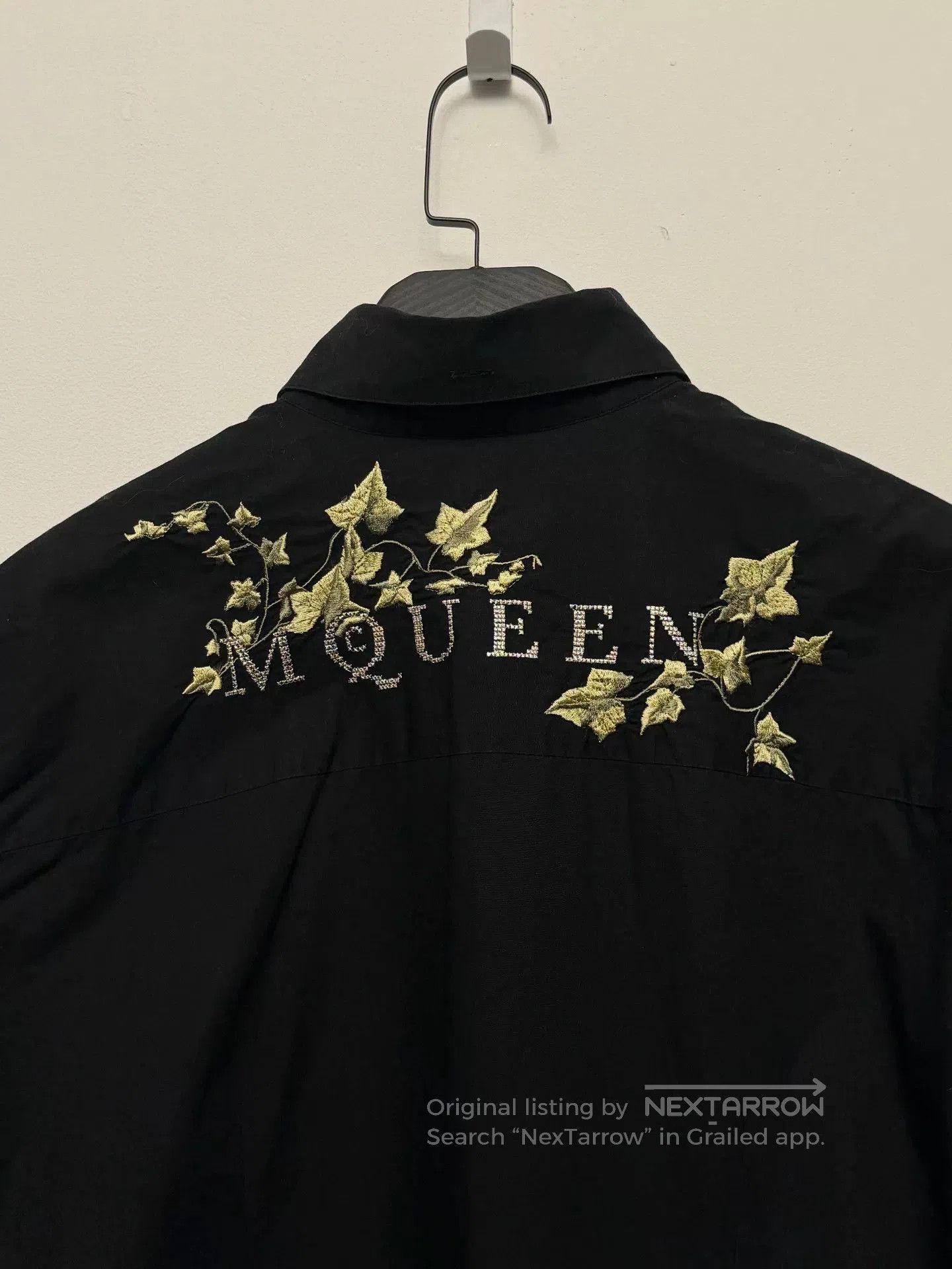 Alexander McQueen Floral Embroidered Shirt.