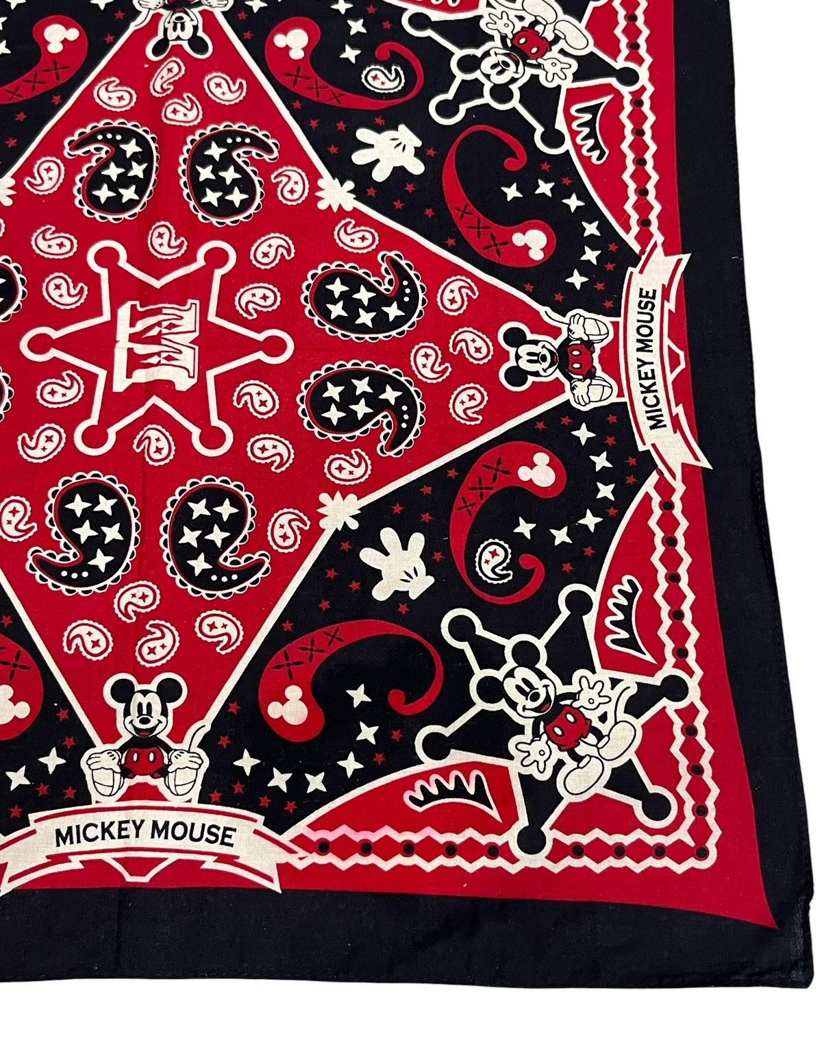 Disney RARE Vintage Disney Mickey Mouse Paisley Bandana Red Archive Size ONE SIZE - 4 Thumbnail