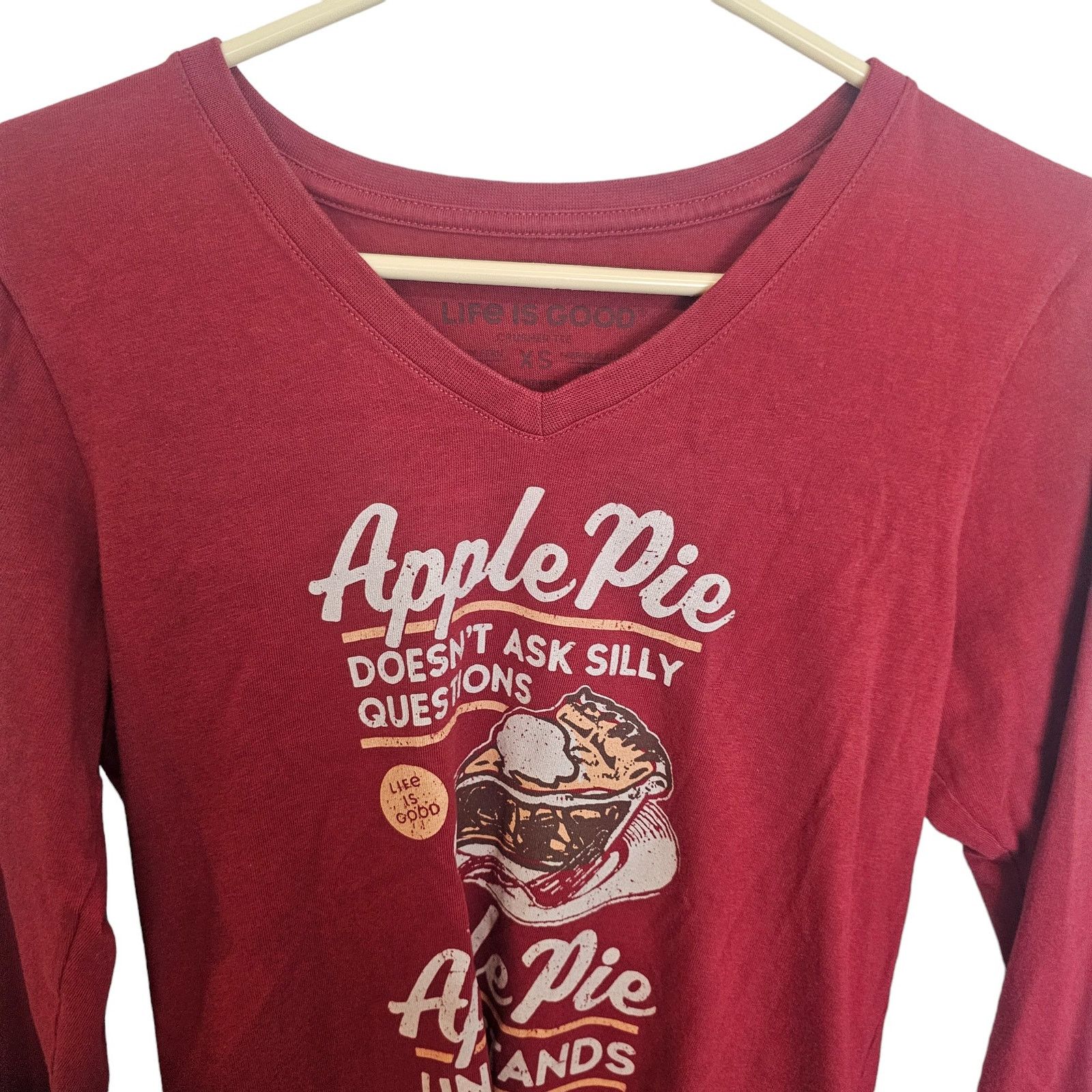 Life is Good Life Is Good Womens Crusher Tee Sz XS Apple Pie Holiday Size XS / US 0-2 / IT 36-38 - 2 Thumbnail