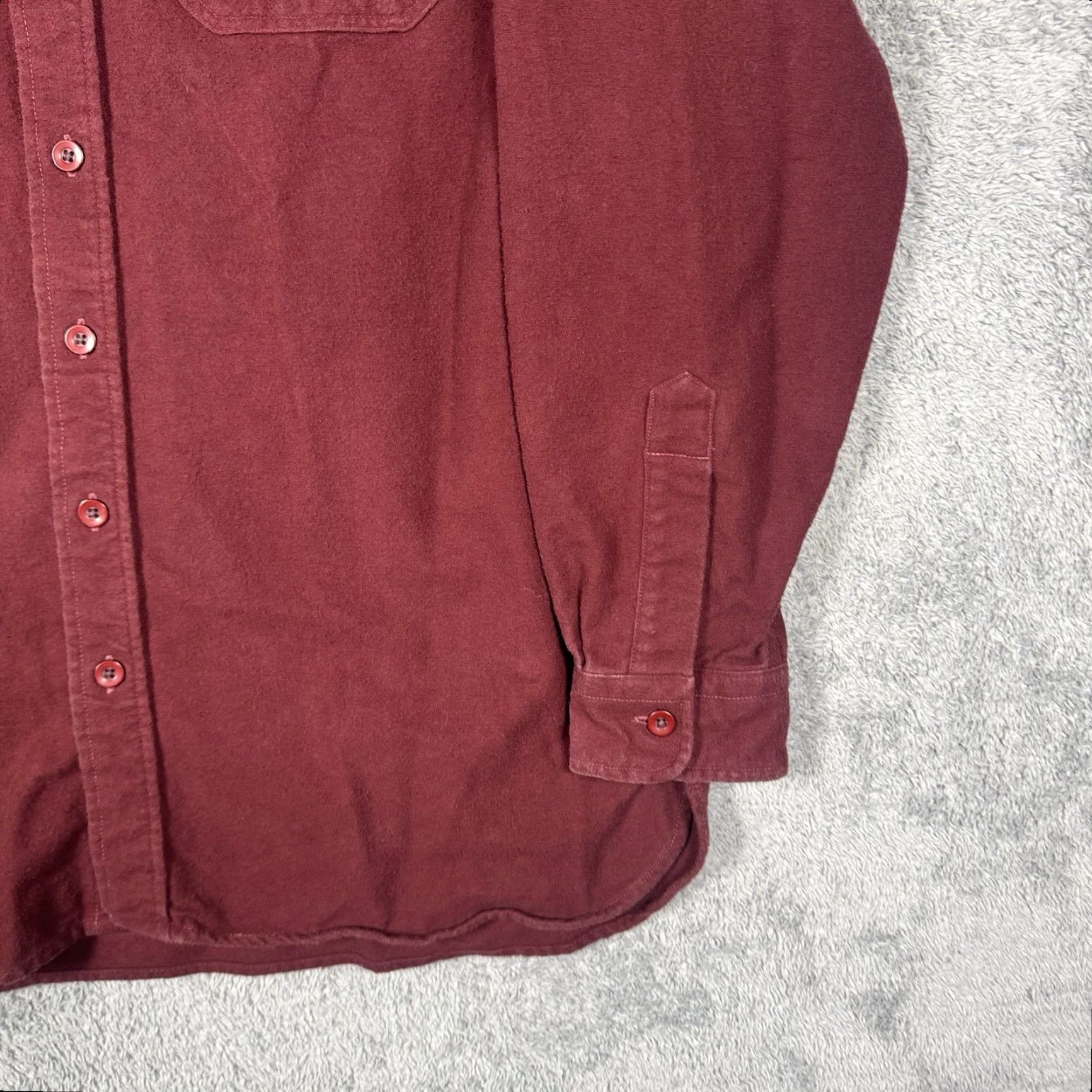 Vintage LL Bean Chamois Shirt Mens LT Tall Soft Flannel Heavyweight Cotton 90s Red Shirt Mens LT Tall Red 90s LL Bean Chamois Shirt Size US L / EU 52-54 / 3 - 2 Thumbnail