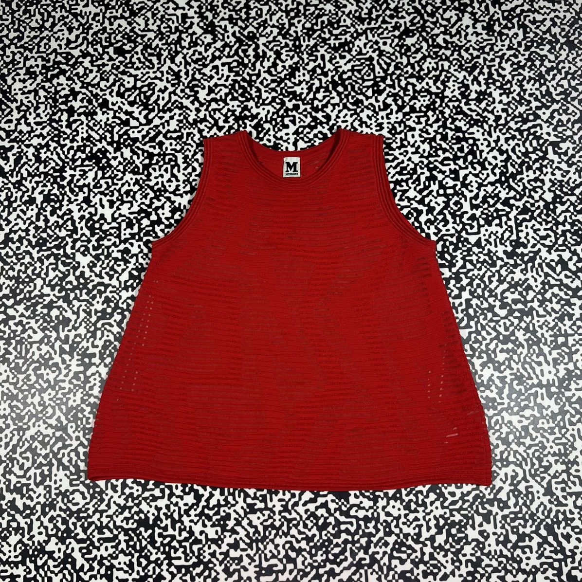 Missoni Vintage Y2K Missoni Luxury Abstract Mesh Print Sexy Tank Top Size M / US 6-8 / IT 42-44 - 3 Thumbnail