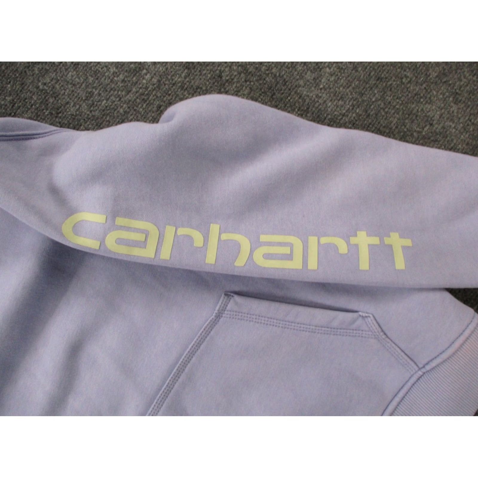 Carhartt Carhartt Hoodie Sweatshirt Women L Purple Relaxed Logo Hooded Pockets Thermal Knit Pullover Size L / US 10 / IT 46 - 7 Thumbnail