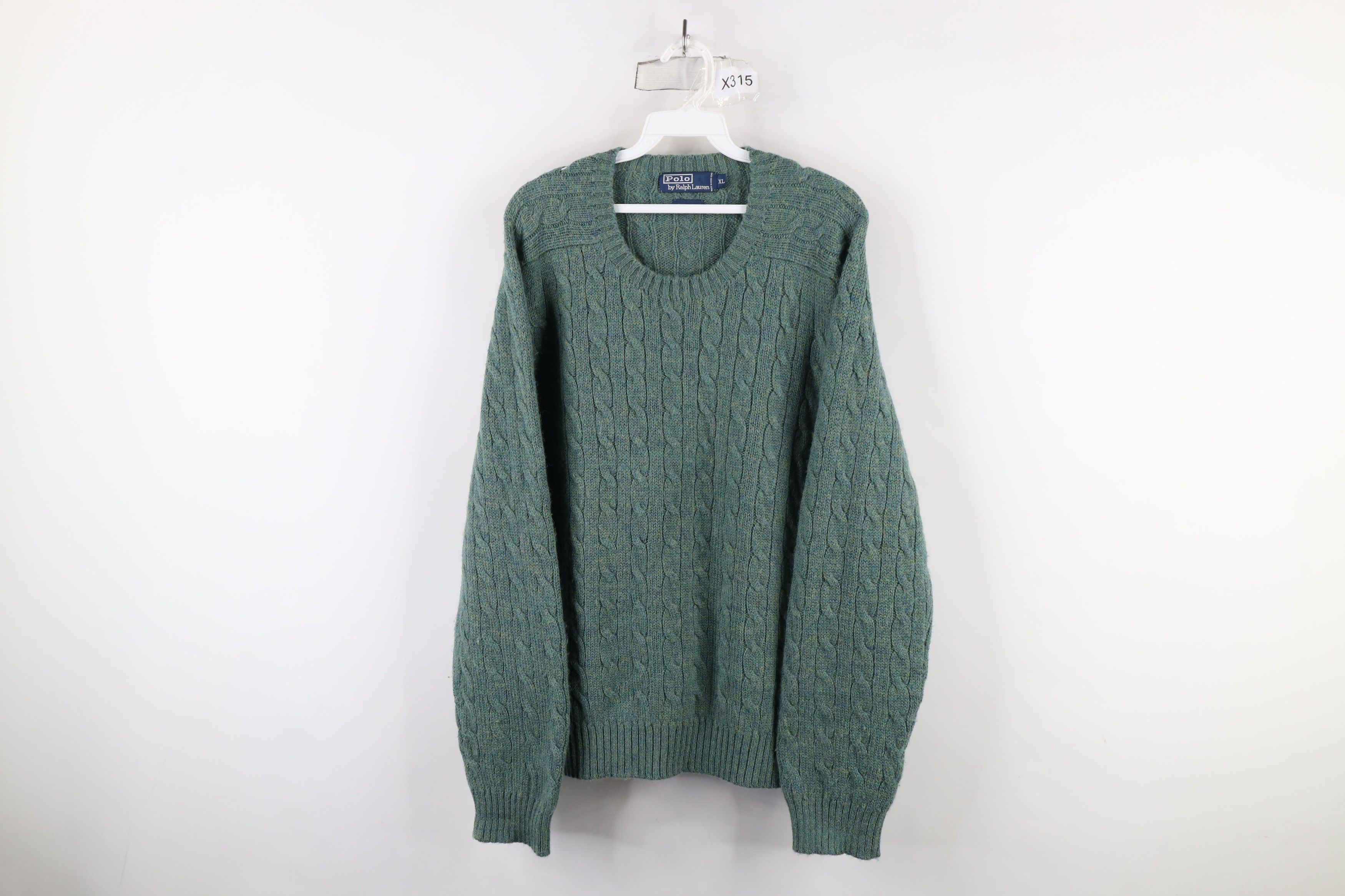 Polo Ralph Lauren Vintage 90s Ralph Lauren Cable Knit Sweater Rainbow Fleck Size US XL / EU 56 / 4 - 1 Thumbnail