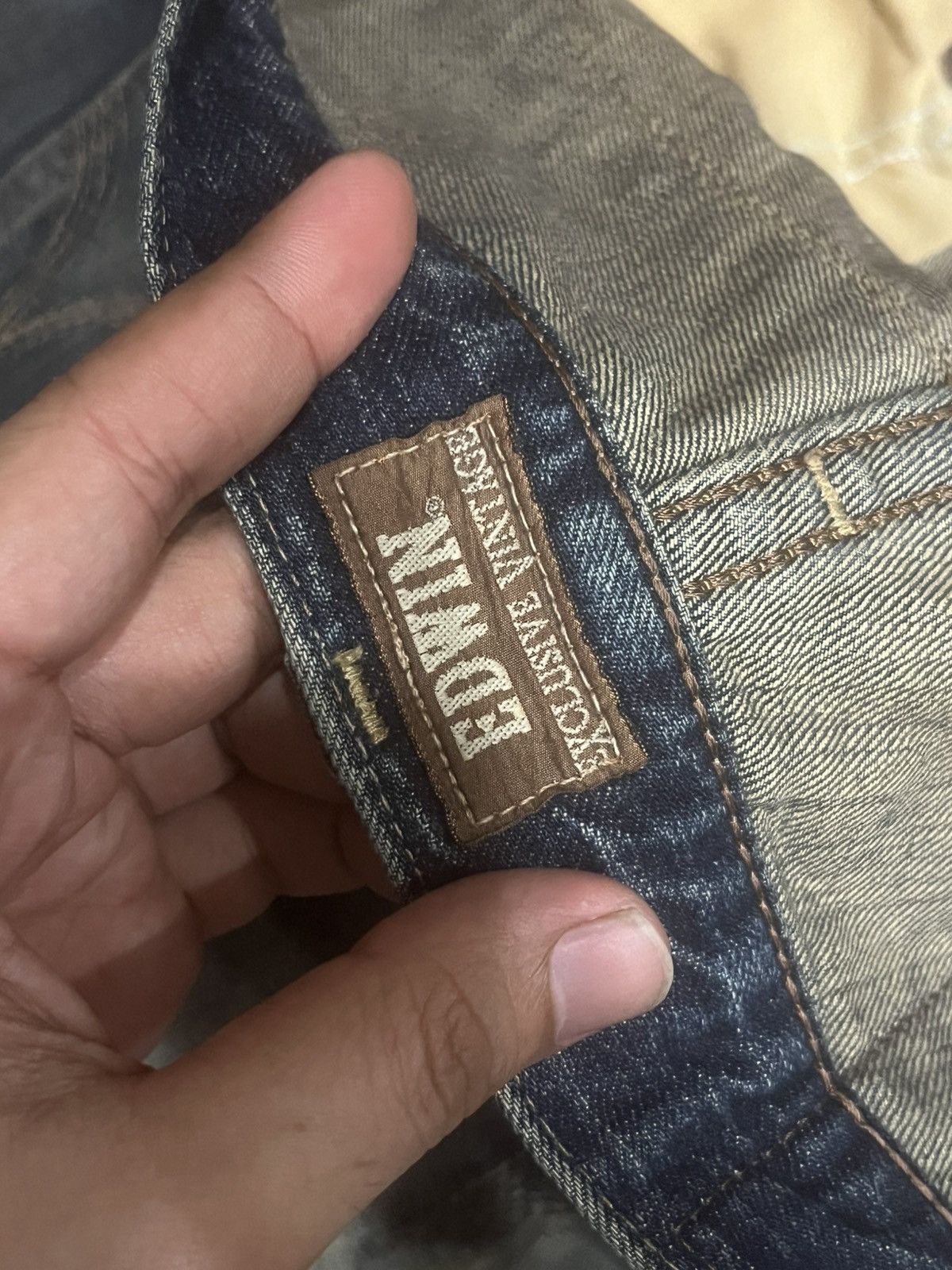 Edwin Edwin XVS Rusty Faded Washed Distressed Straight Leg Jeans Size US 30 / EU 46 - 16 Thumbnail