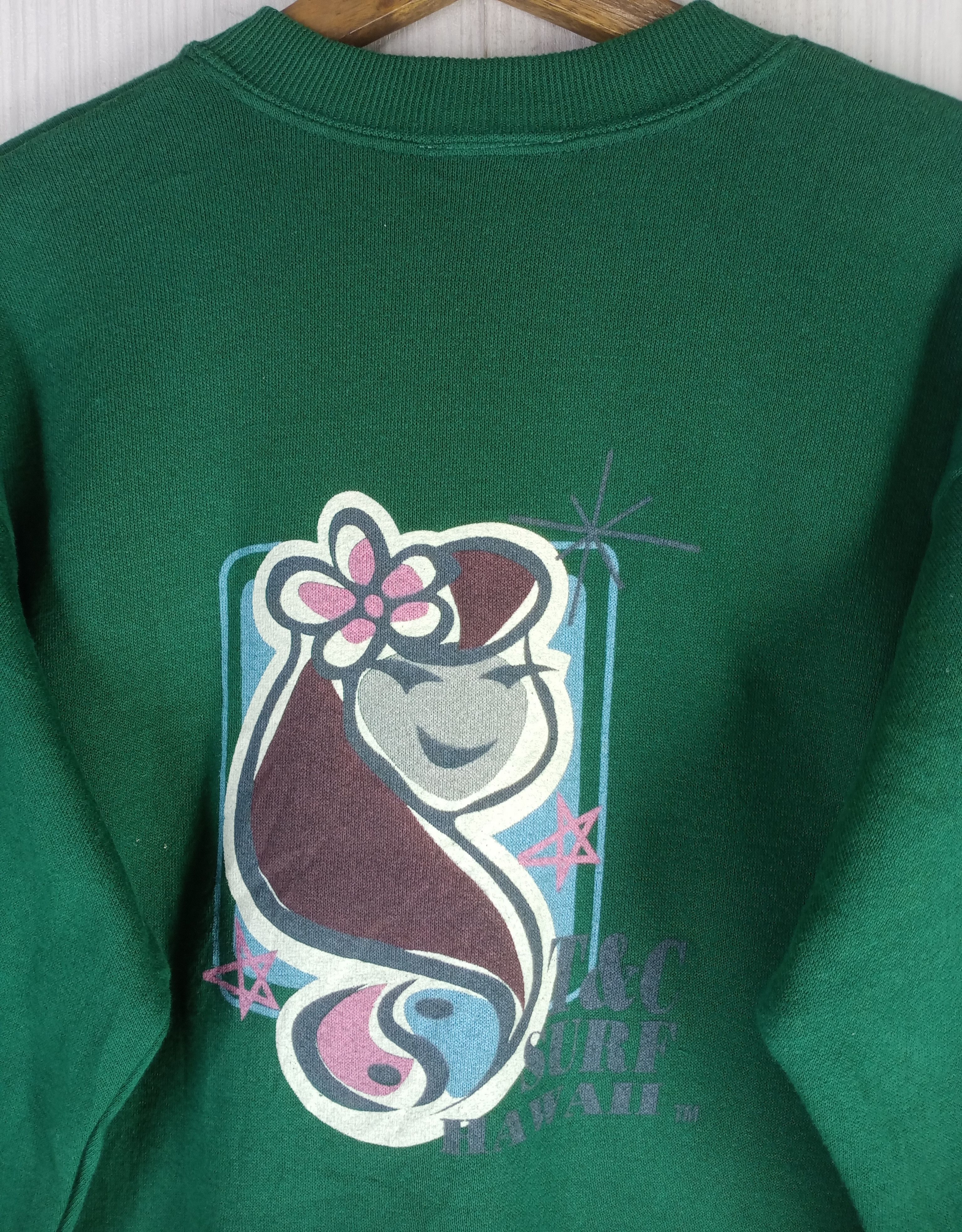 Ron Jon Surf Shop Rare Vintage 90s T&C Surf Hawaii Crewneck Sweatshirt Size US XL / EU 56 / 4 - 2 Thumbnail