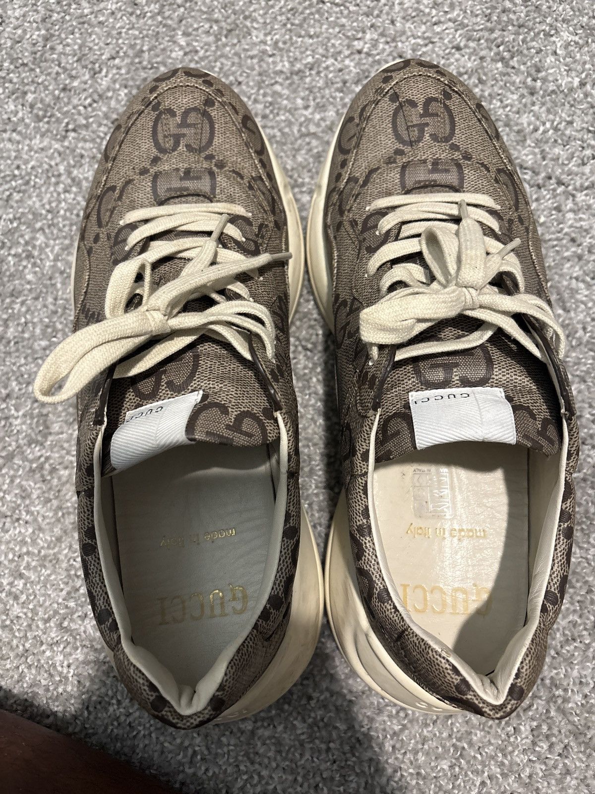 Gucci Gucci 100 Rython Sneaker ‘beige monogram’ Size US 11 / EU 44 - 5 Thumbnail