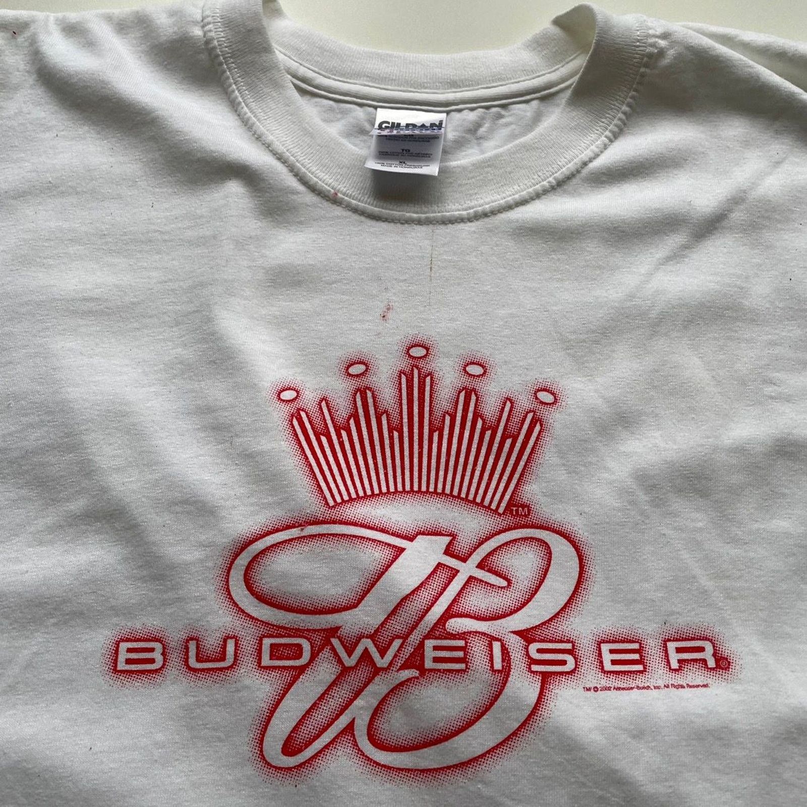 Budweiser × Vintage Vintage Y2K Budweiser Beer Promo T Shirt Men's Size XL White Size US XL / EU 56 / 4 - 2 Thumbnail