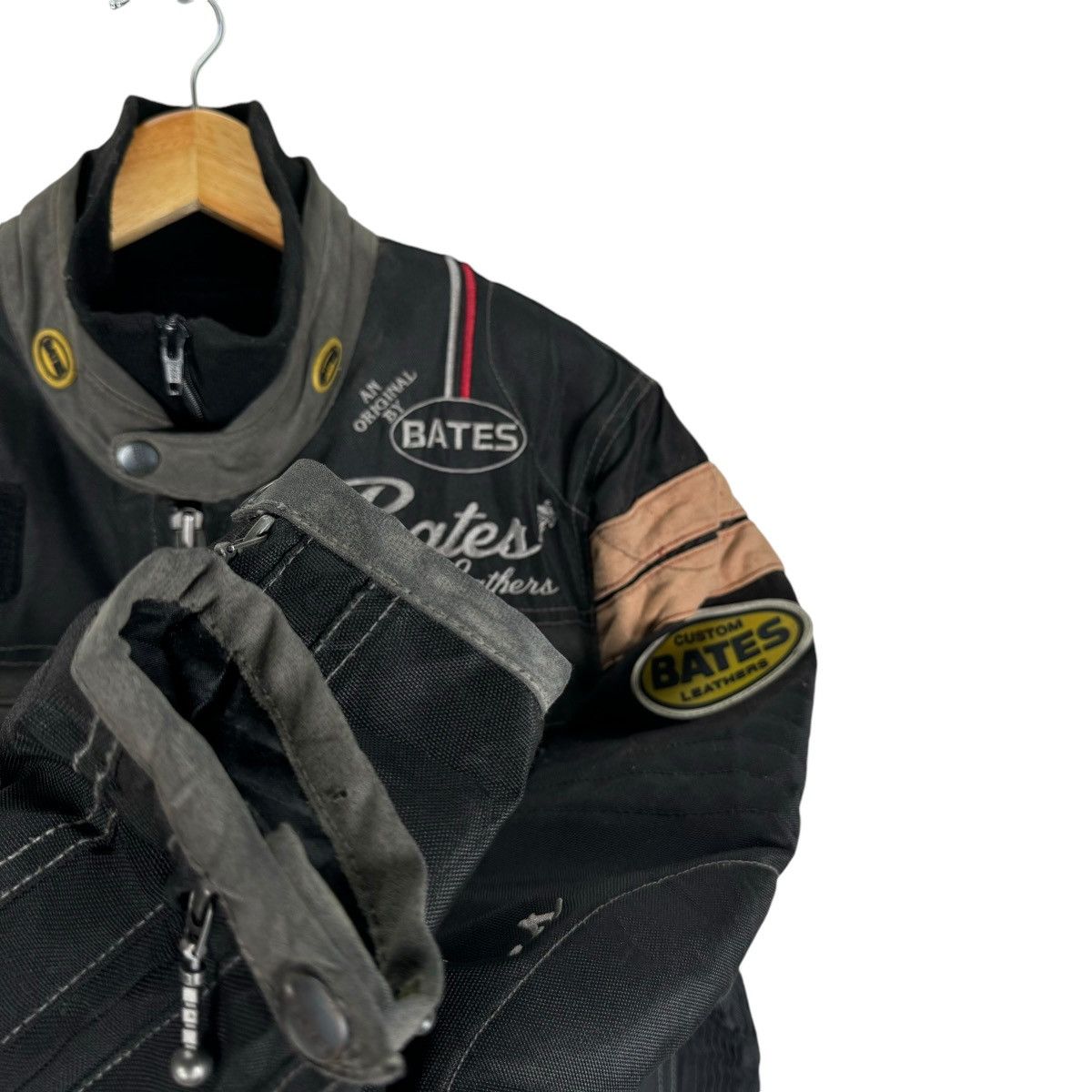 Bates Hats ❄️BATES LONG BEACH RACING BIKERS JACKET Size US L / EU 52-54 / 3 - 4 Thumbnail