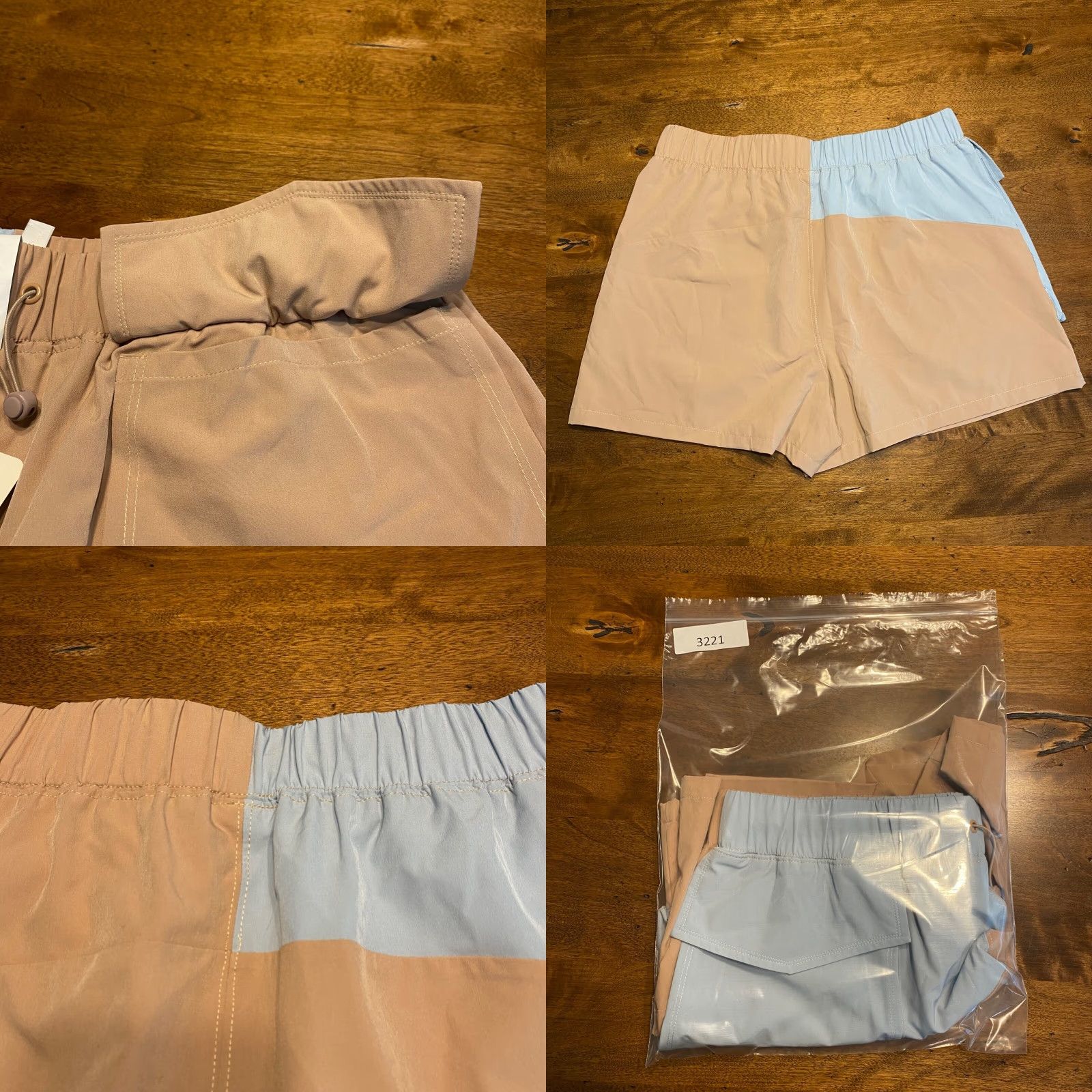 Fabletics Fabletics Shorts Womens XL Tan Blue Cargo Anastasia Color Block Stretch Ladies Size 40" / US 18 - 8 Thumbnail