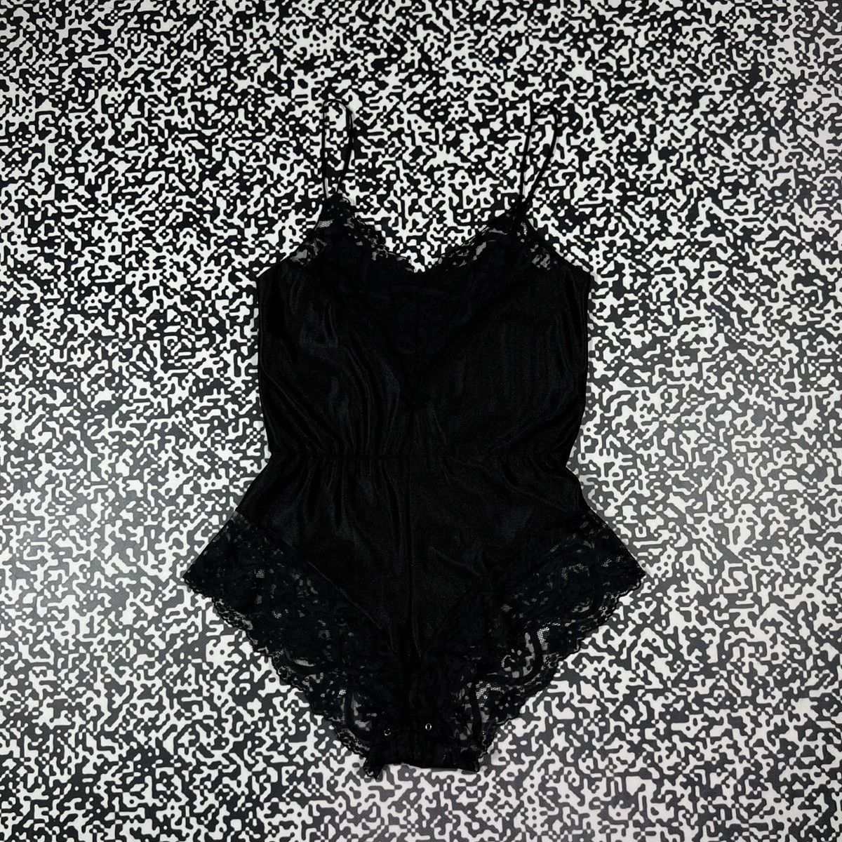 Vintage Vintage 90s Sexy Mesh Bodysuit Retro Sleepwear Nightie Style Size M / US 6-8 / IT 42-44 - 5 Thumbnail