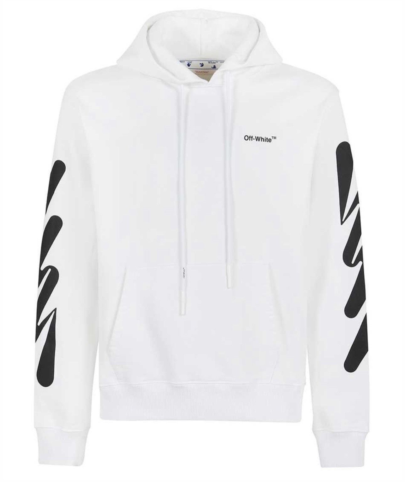 image of Off White Off-White Wave Diag Printed Hoodie, Men's (Size XS)