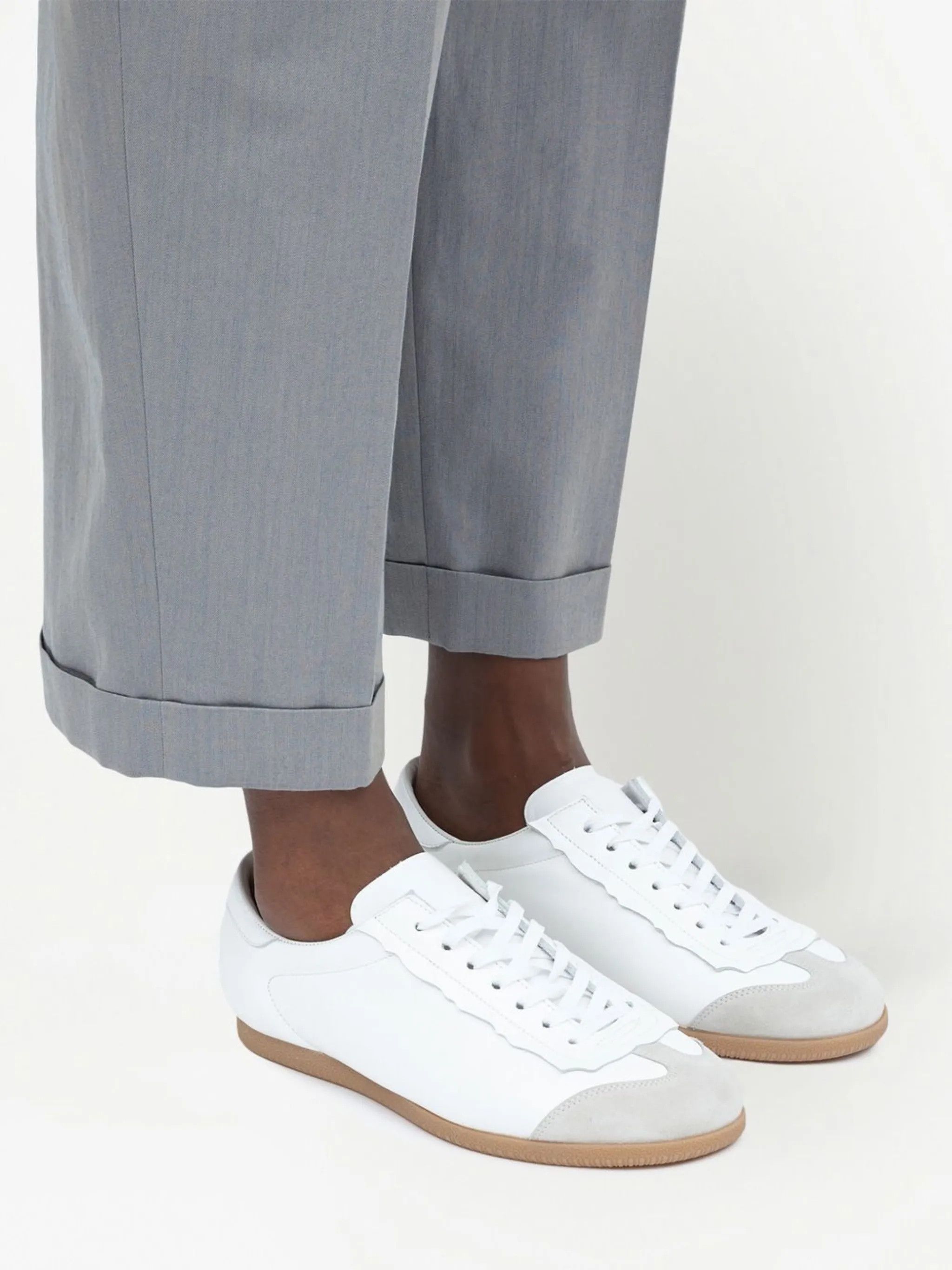 Maison Margiela o1w1db10425 Featherlight Low-Top Sneakers in White Size US 11 / EU 44 - 4 Thumbnail