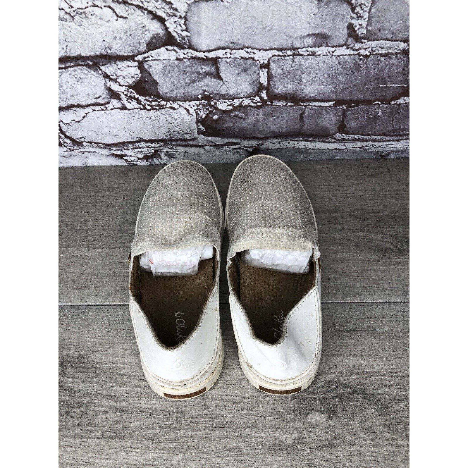 Olukai Olukai Shoes Pehuea Slip On Comfort White Textile Sneakers W Size US 7 / IT 37 - 5 Thumbnail