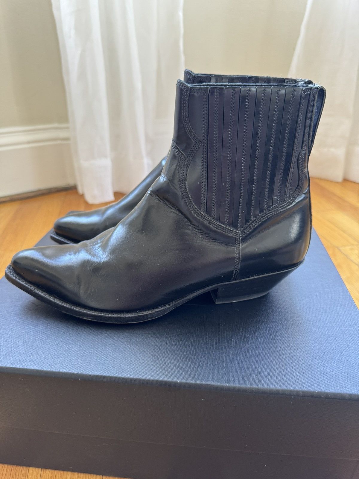 Hedi Slimane × Saint Laurent Paris Saint Laurent santiag fw14 boots Size US 7.5 / EU 40-41 - 2 Thumbnail