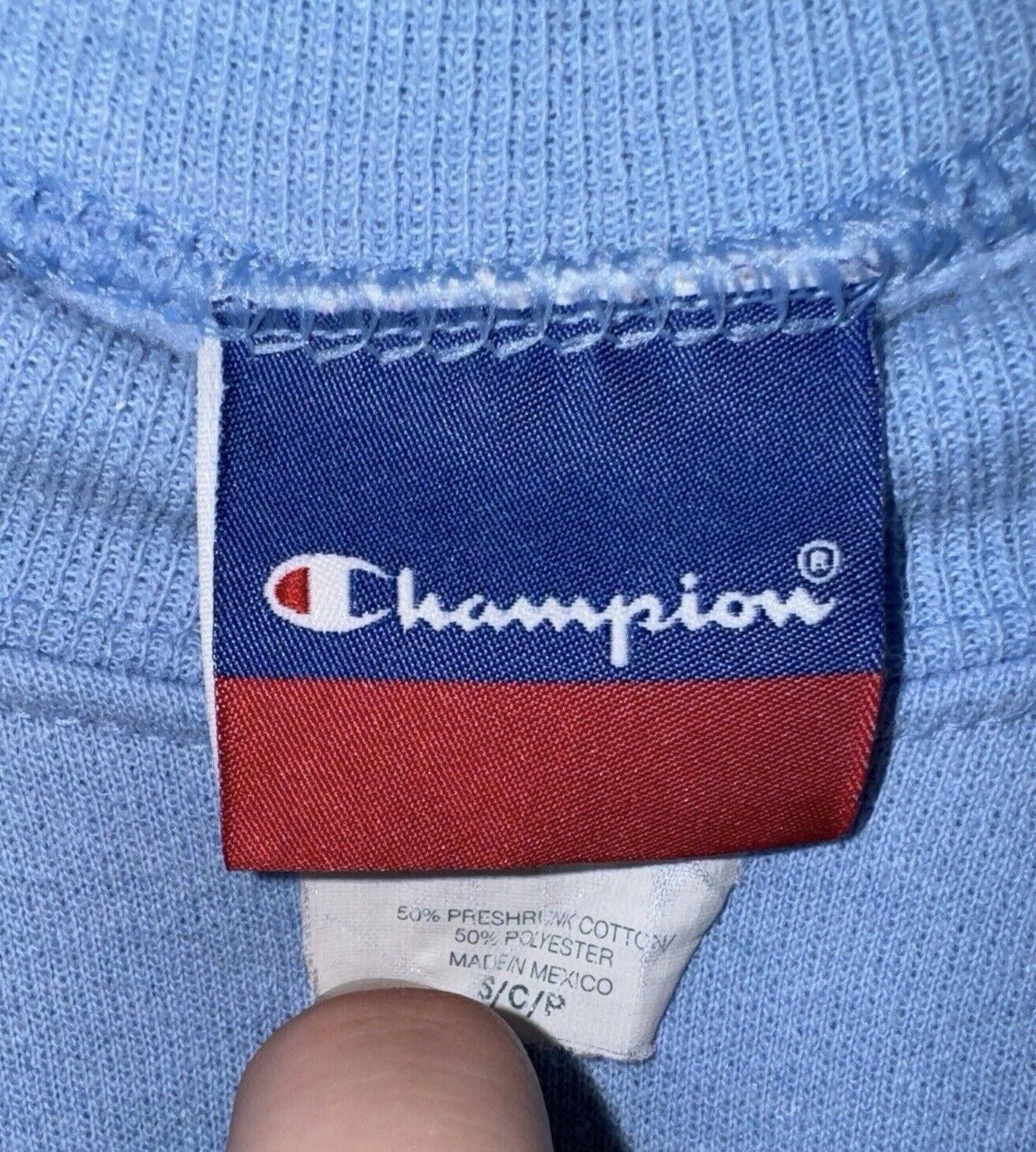 Champion Vintage Champion University Blue Crewneck Sweatshirt Sz S Size US 30 / EU 46 - 5 Thumbnail
