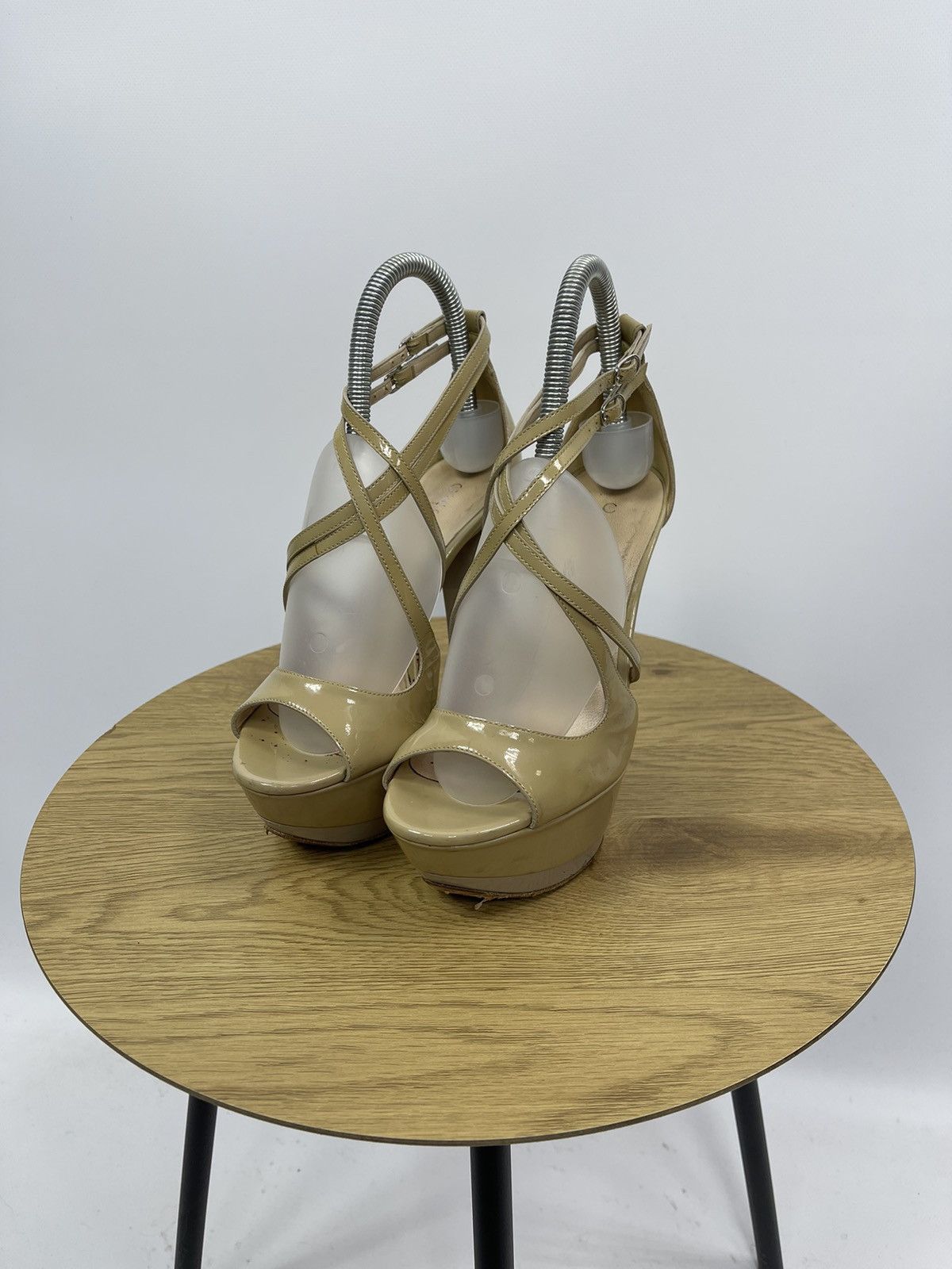 Casadei Casadei Beige Leather Pumps Blade Heels Size 36 Italy Size US 6 / IT 36 - 1 Thumbnail