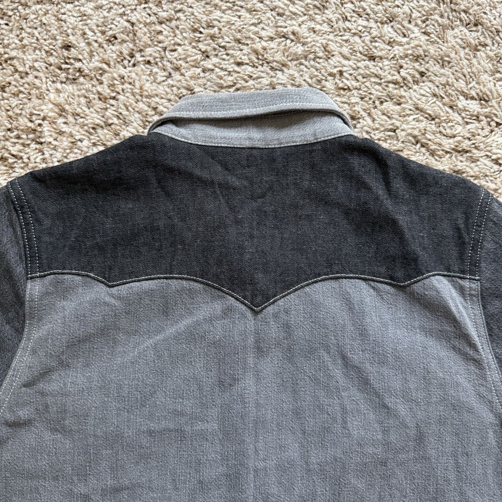 Free People × Wrangler Free People Wrangler Peter Max Western Pearl Snap Grey Shirt Size M / US 6-8 / IT 42-44 - 8 Thumbnail