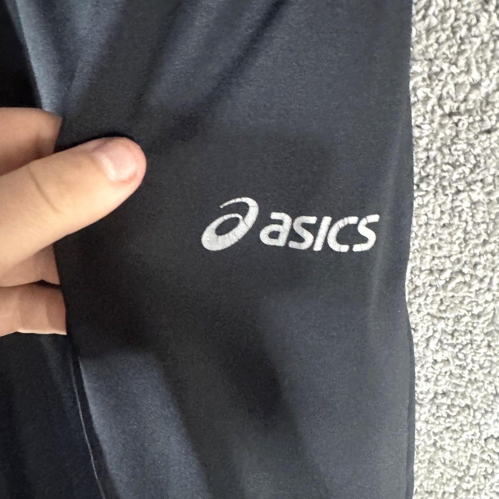 Asics ASICS Track Pants Mens L Black Knit Zip Ankle Tapered Joggers Athletic Pants Size US 33 - 4 Thumbnail