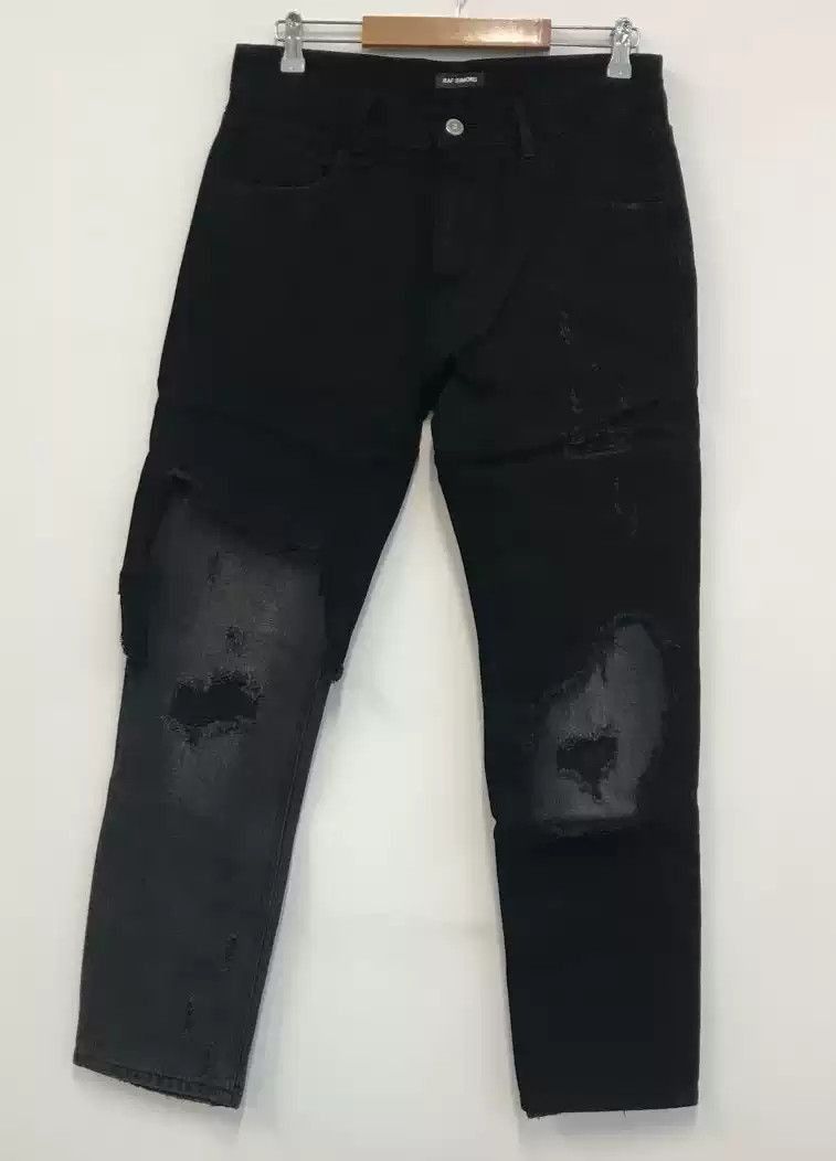 Raf Simons Raf Simons double-layered ripped jeans Size US 31 - 1 Thumbnail