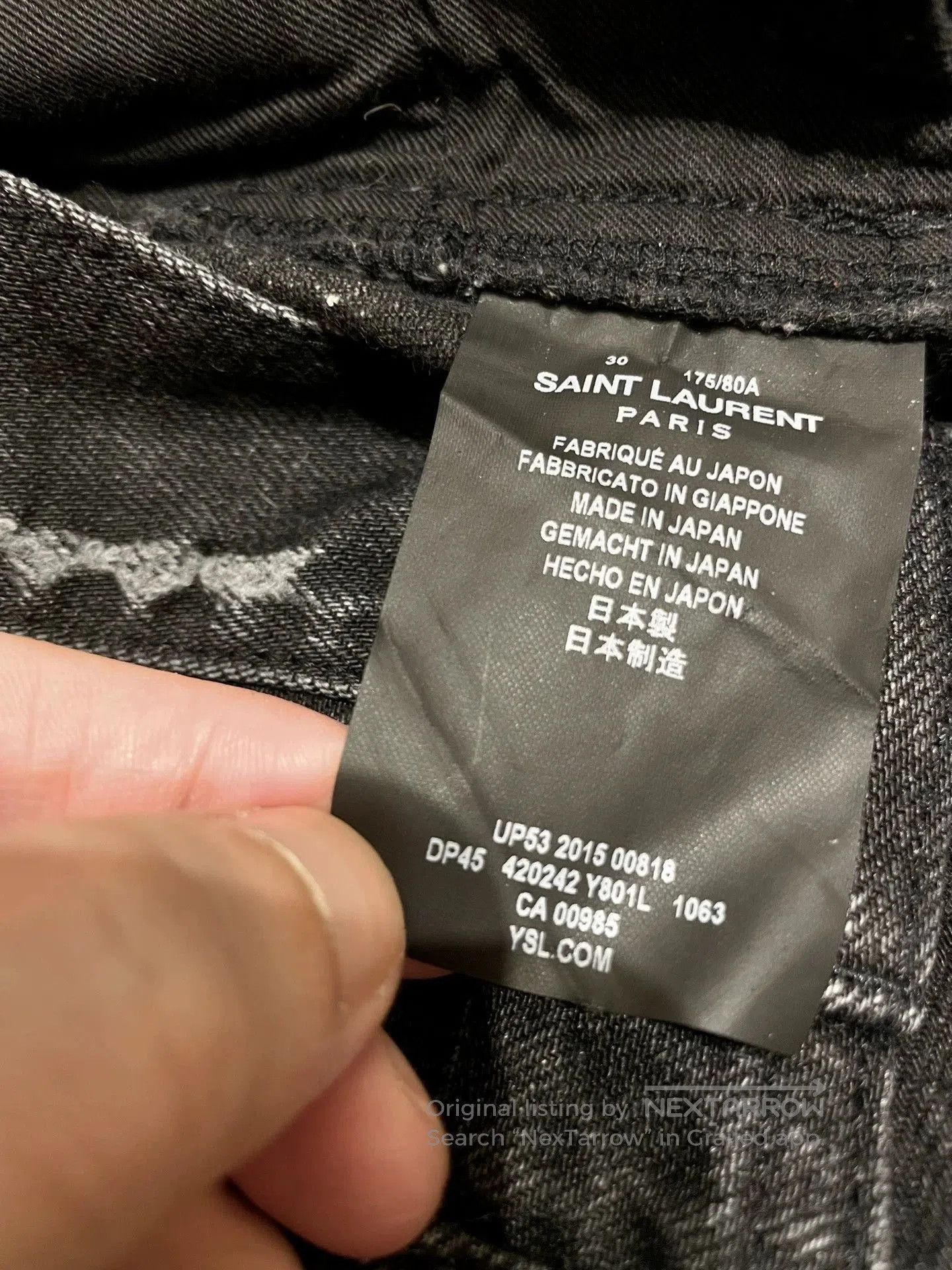 Yves Saint Laurent Distressed Multi Color Denim Jeans Size 30. Size US 30 / EU 46 - 6 Thumbnail