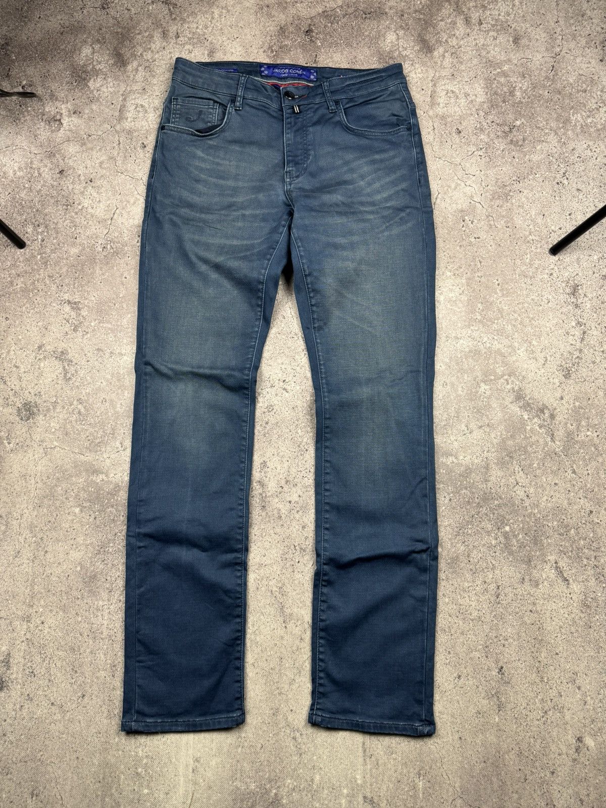 Vintage Jacob Cohen Baggy Flared Hype Washed Faded Jeans Y2K