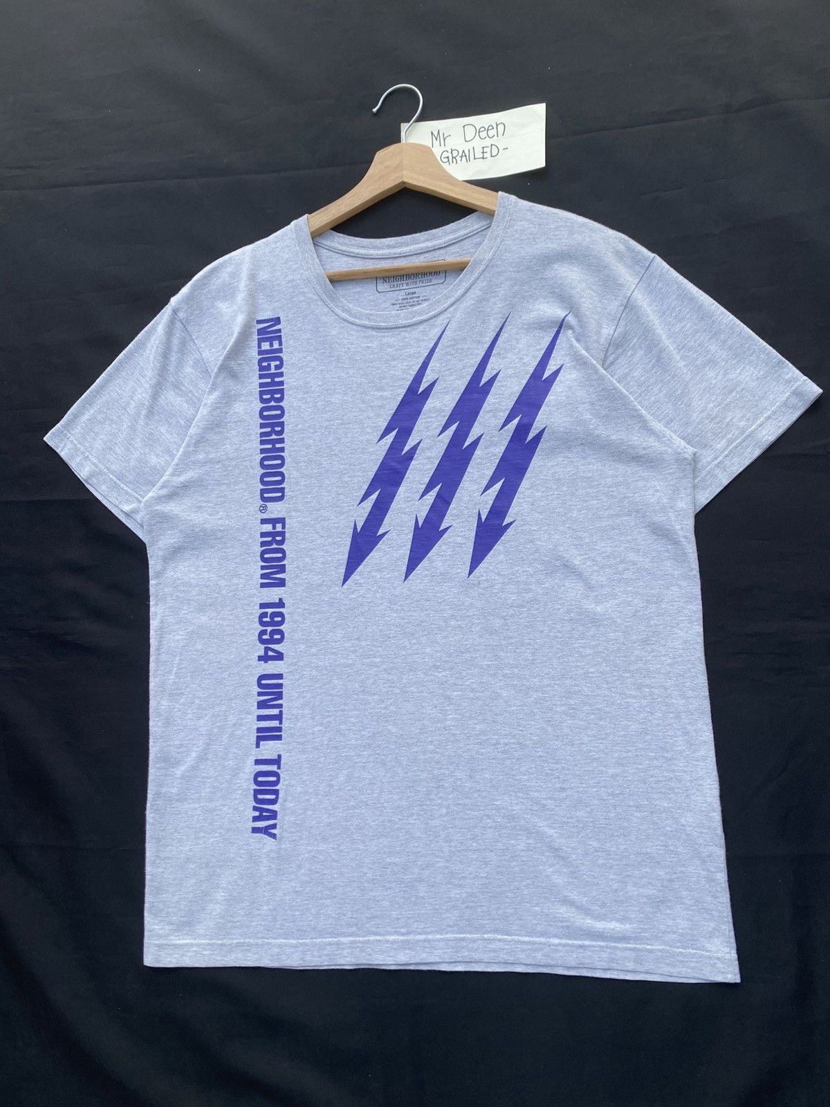 Neighborhood Rare Neighborhood Familia Japanese Brand Grey Tshirt Size US L / EU 52-54 / 3 - 4 Thumbnail
