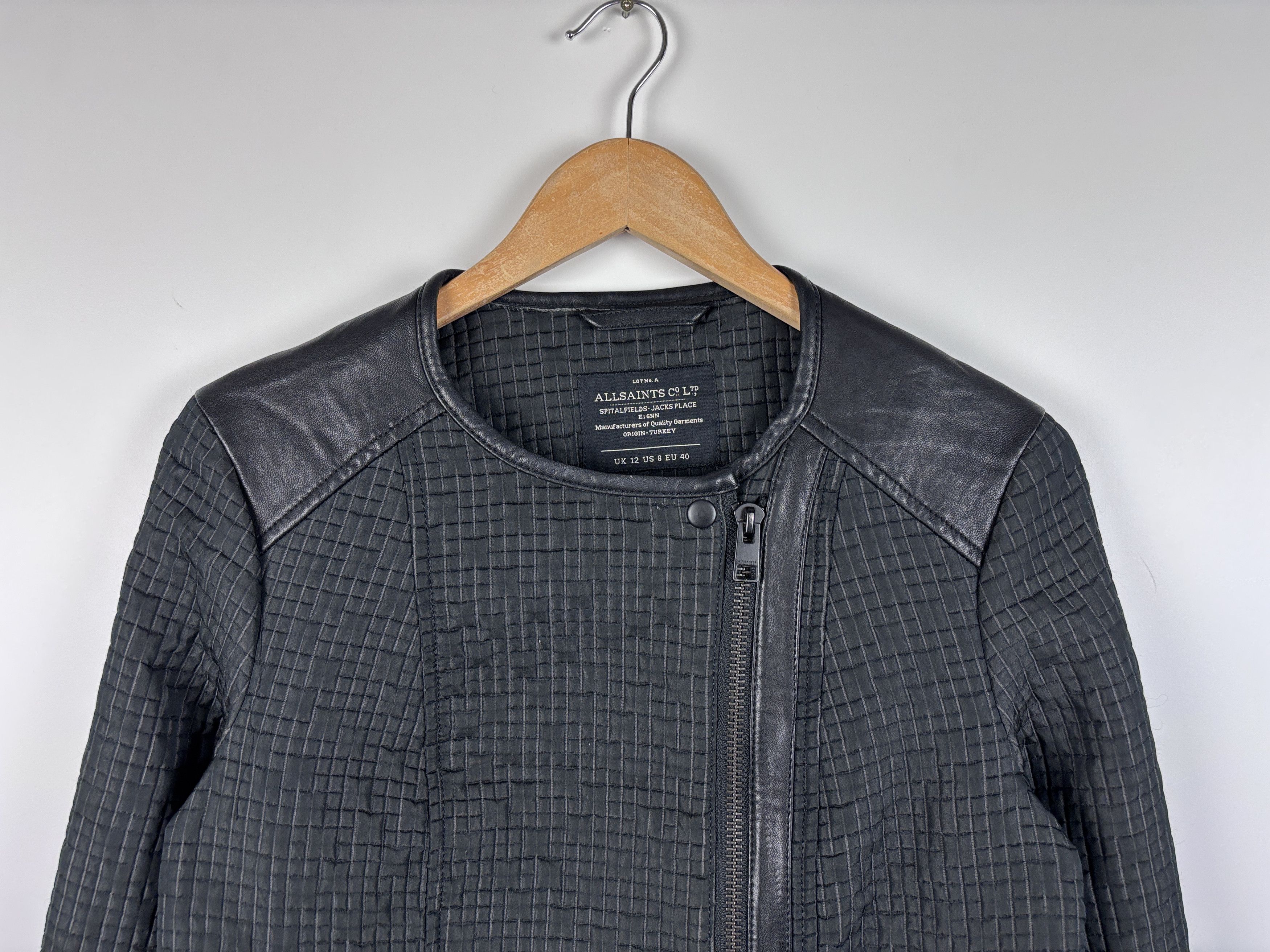 Allsaints Womens All Saints Francis Moto Jacket Black US 8 / UK 12 Size M / US 6-8 / IT 42-44 - 2 Thumbnail