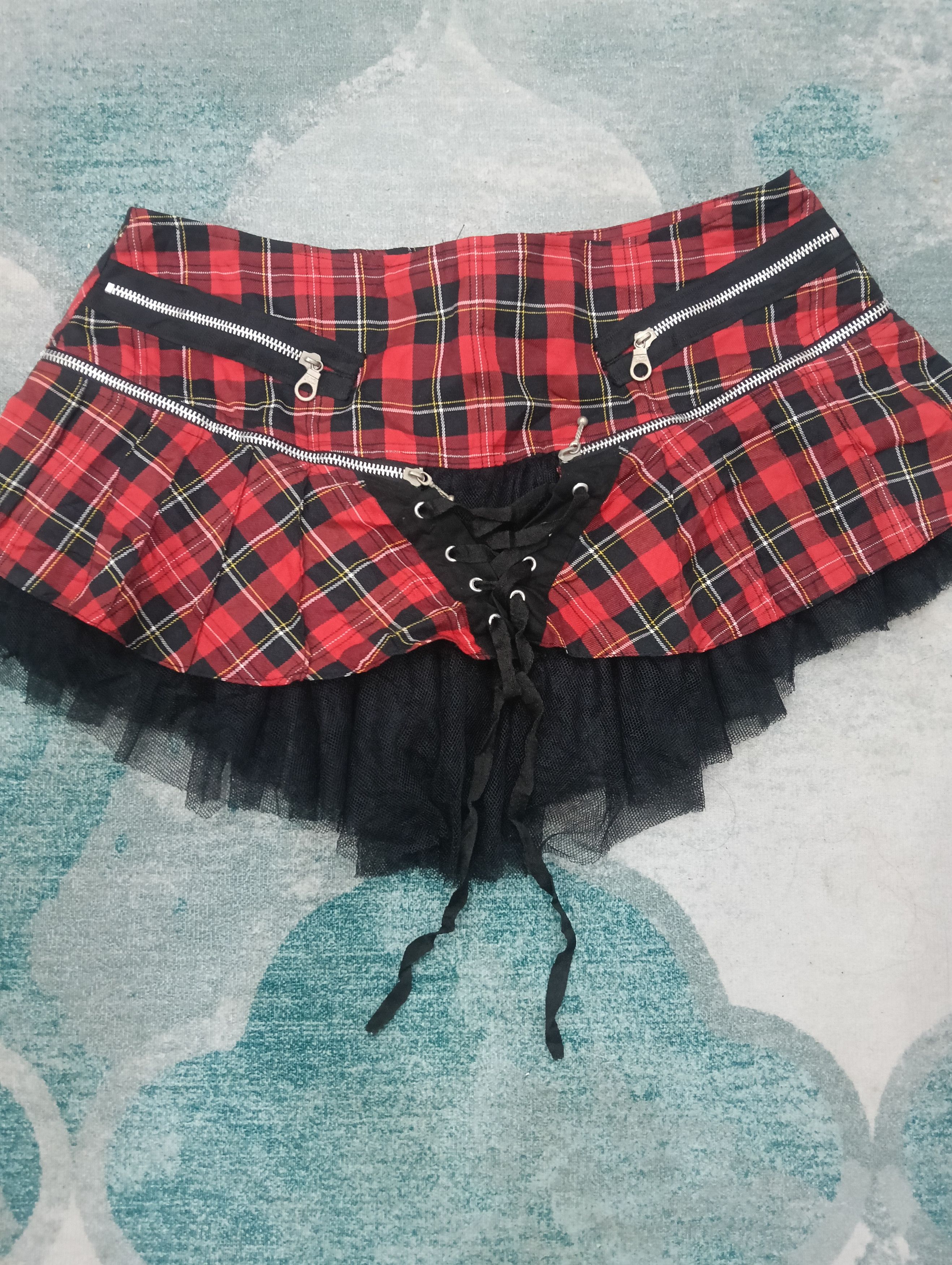 Seditionaries Unbranded Gothic Punk Plaid Skirt Size 32" / US 10 / IT 46 - 2 Thumbnail