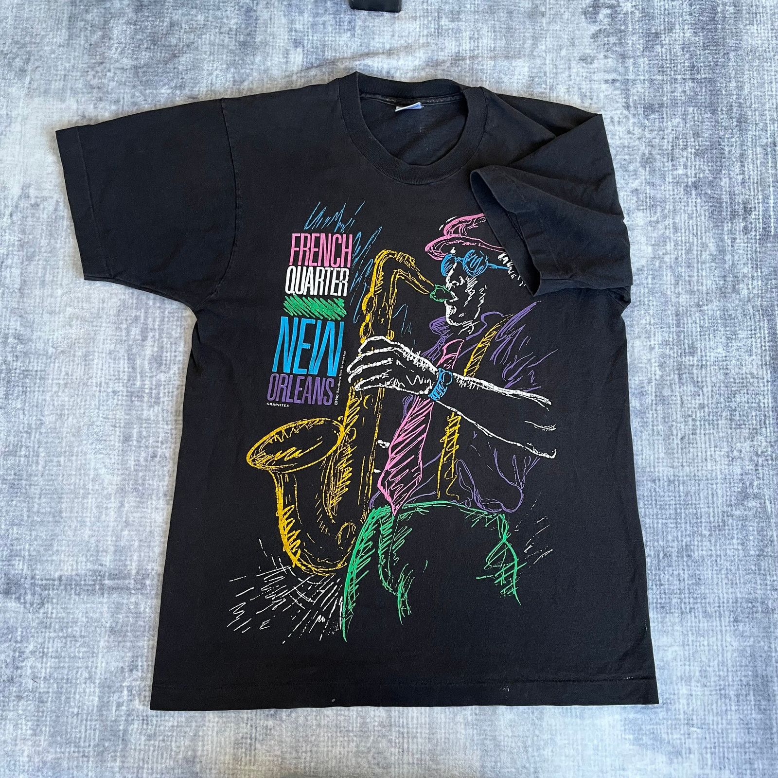 Fruit Of The Loom Vintage Single Stitch Jazz Tee – Size- Large Size US XL / EU 56 / 4 - 3 Thumbnail